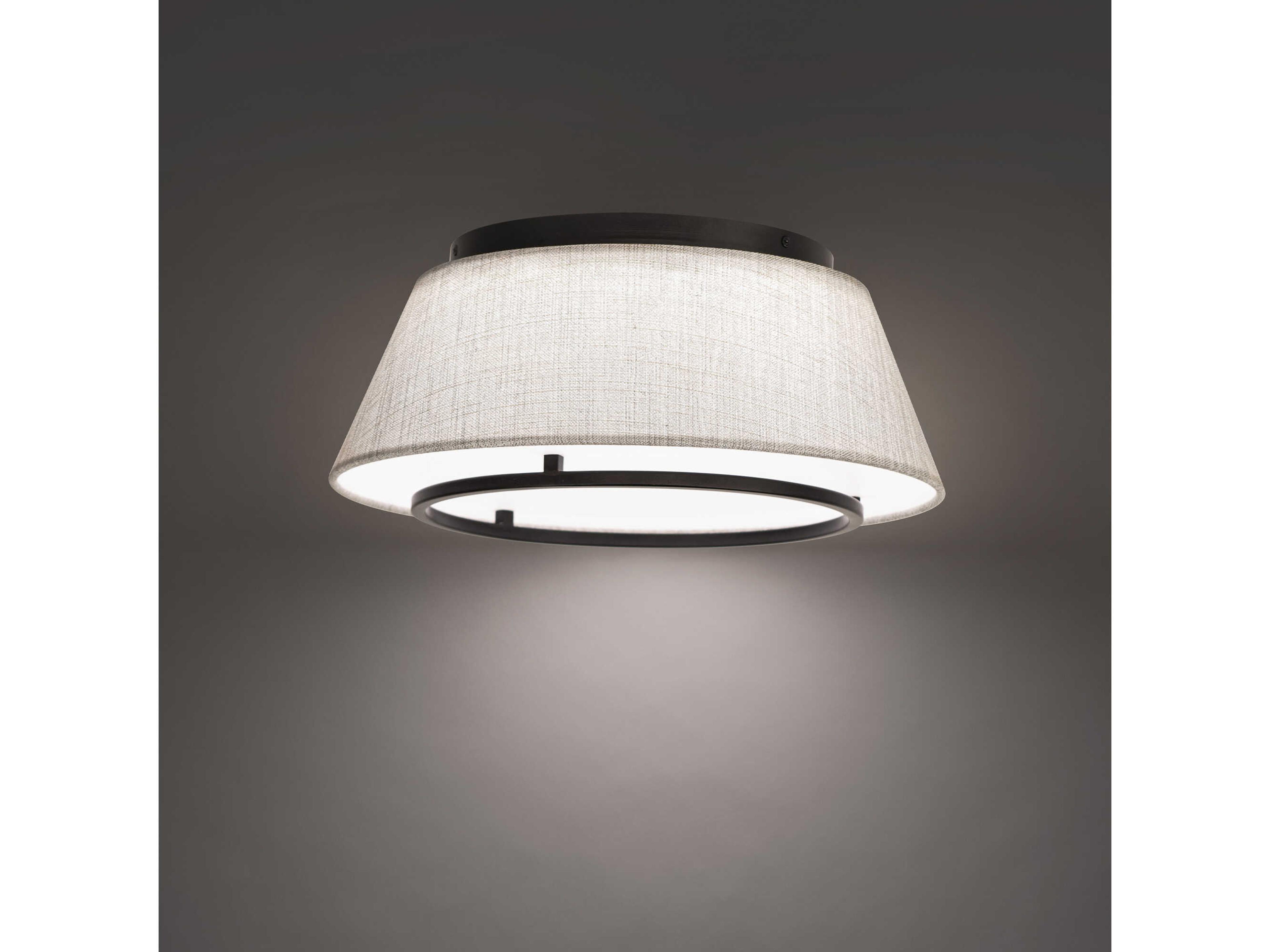 dweLED by WAC Lighting Hailey 1-Light Black LED Empire Flush Mount