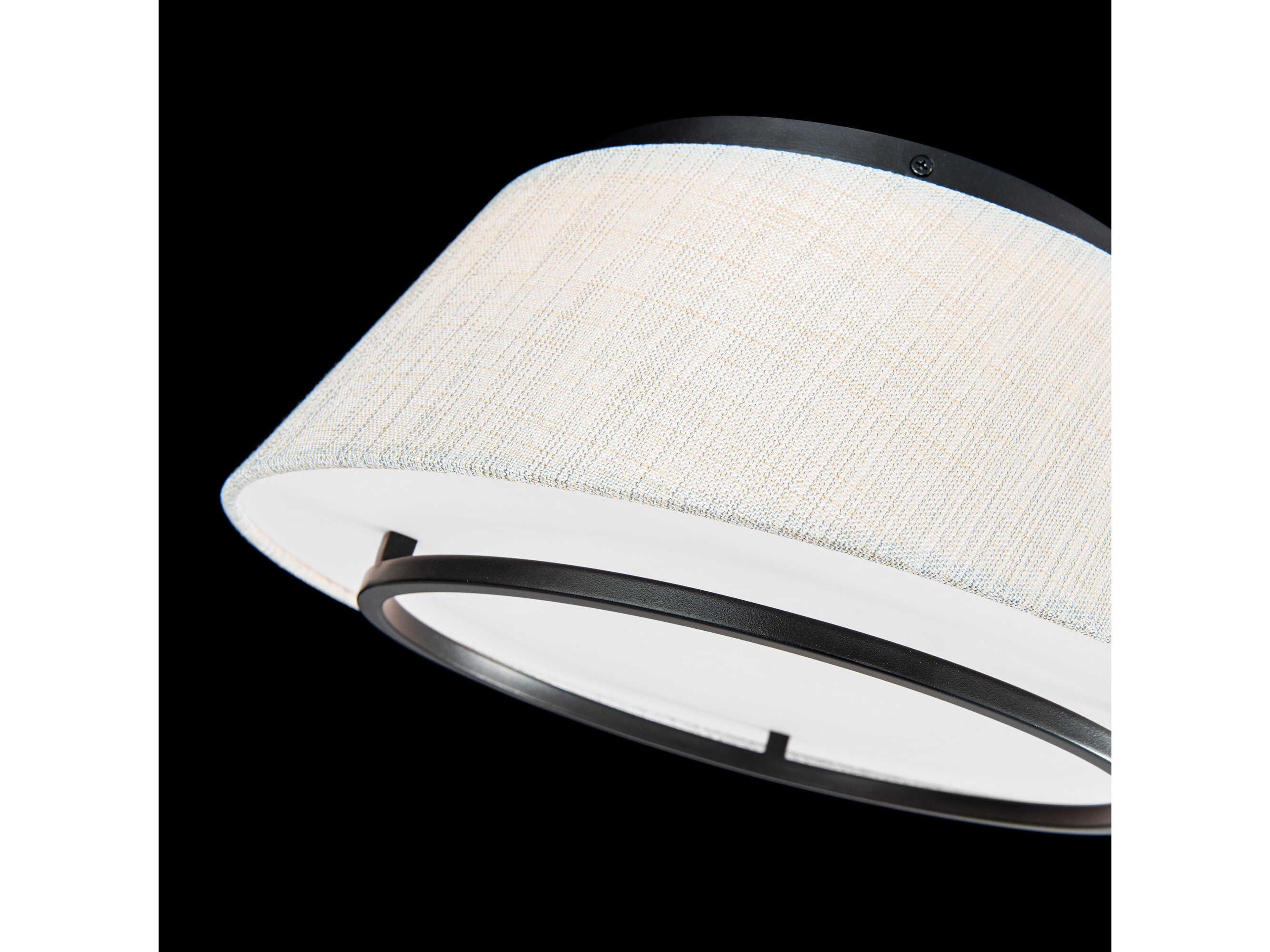 dweLED by WAC Lighting Hailey 1-Light Black LED Empire Flush Mount