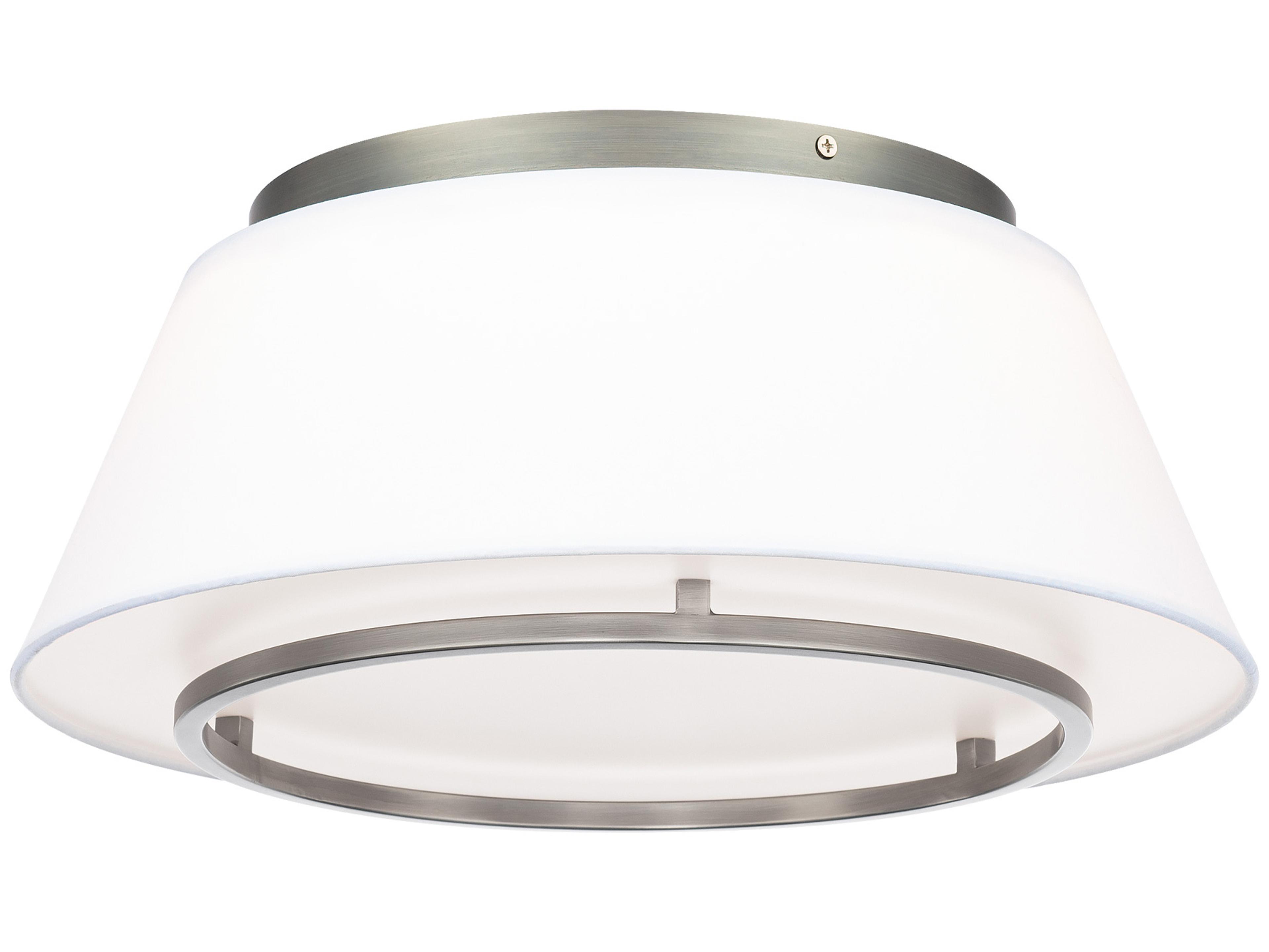 dweLED by WAC Lighting Hailey 1-Light Brushed Nickel LED Empire Flush Mount