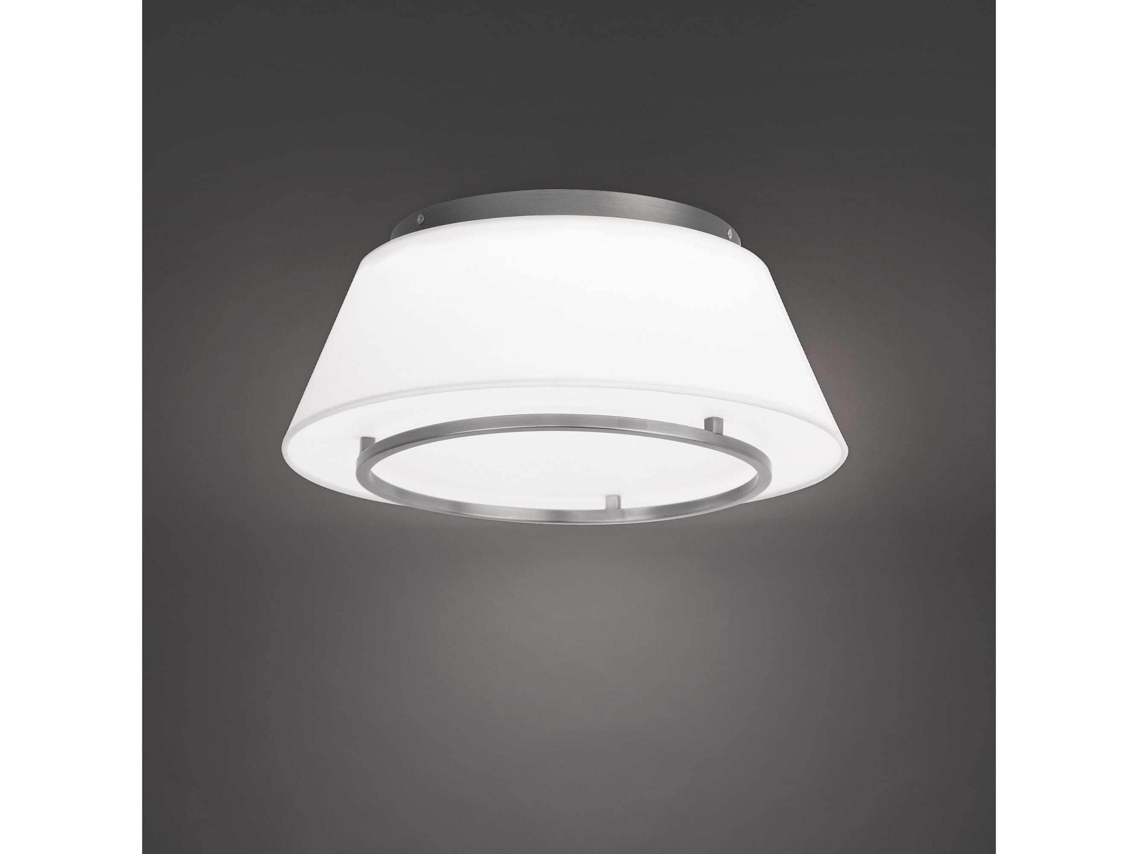 dweLED by WAC Lighting Hailey 1-Light Brushed Nickel LED Empire Flush Mount