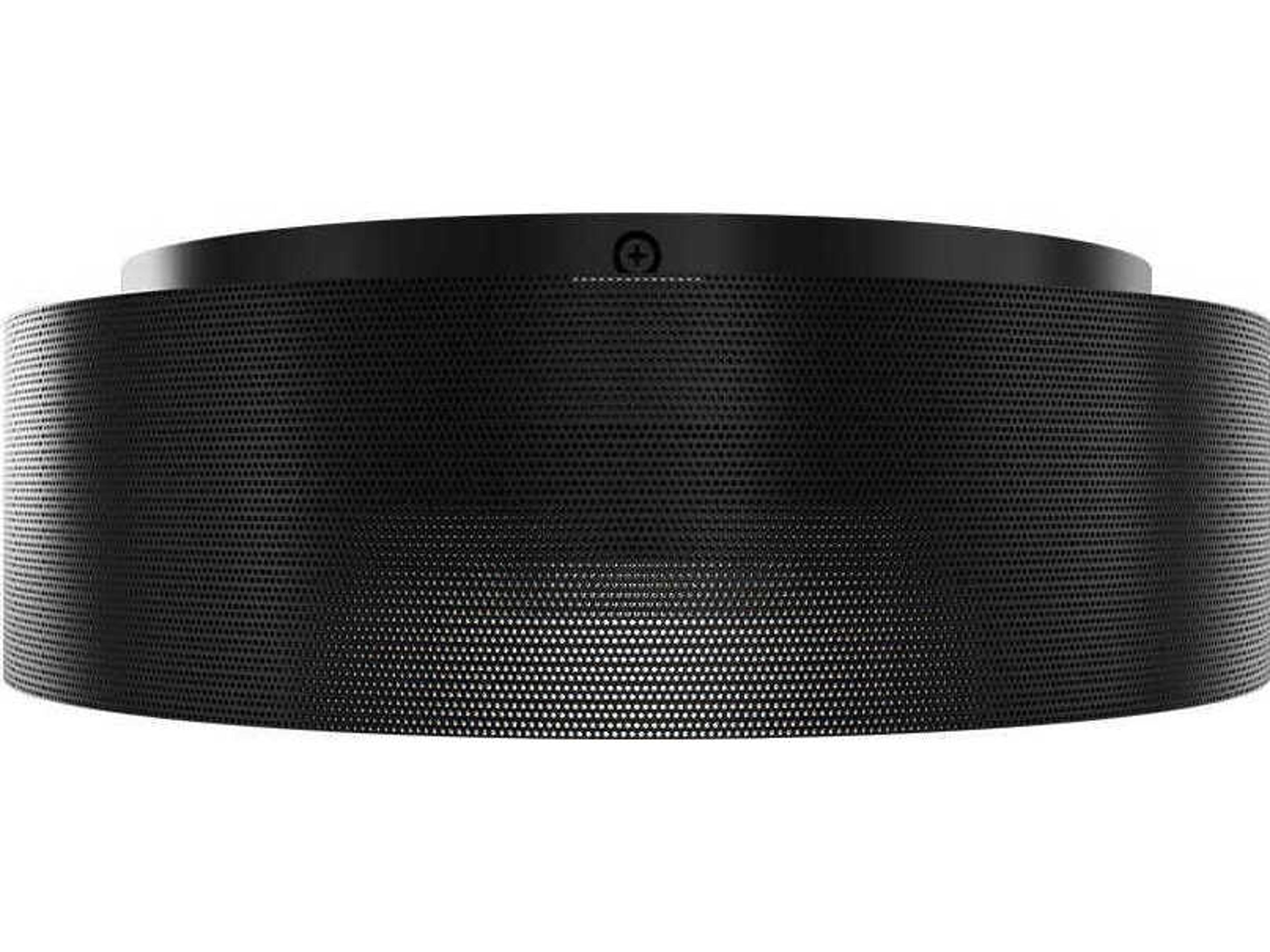 dweLED by WAC Lighting Grille 1-Light Black Round Flush Mount