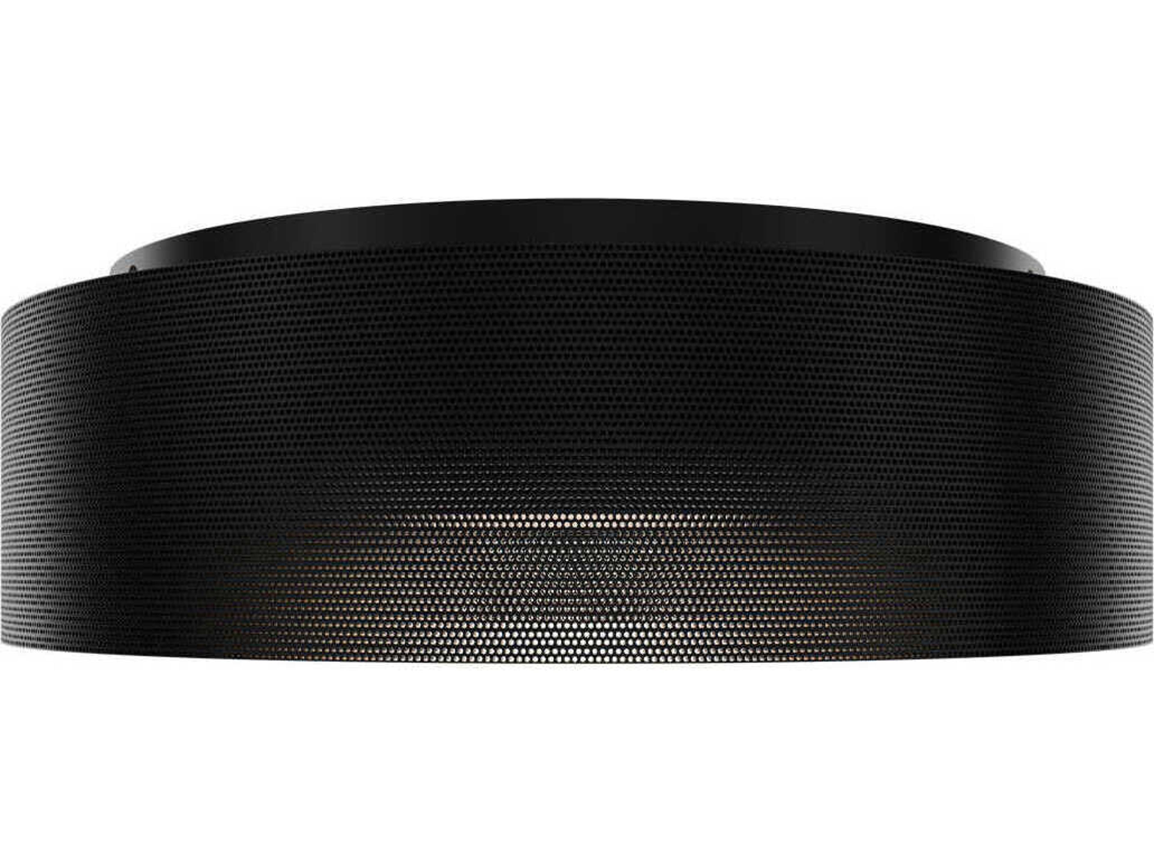 dweLED by WAC Lighting Grille 1-Light Black Round Flush Mount