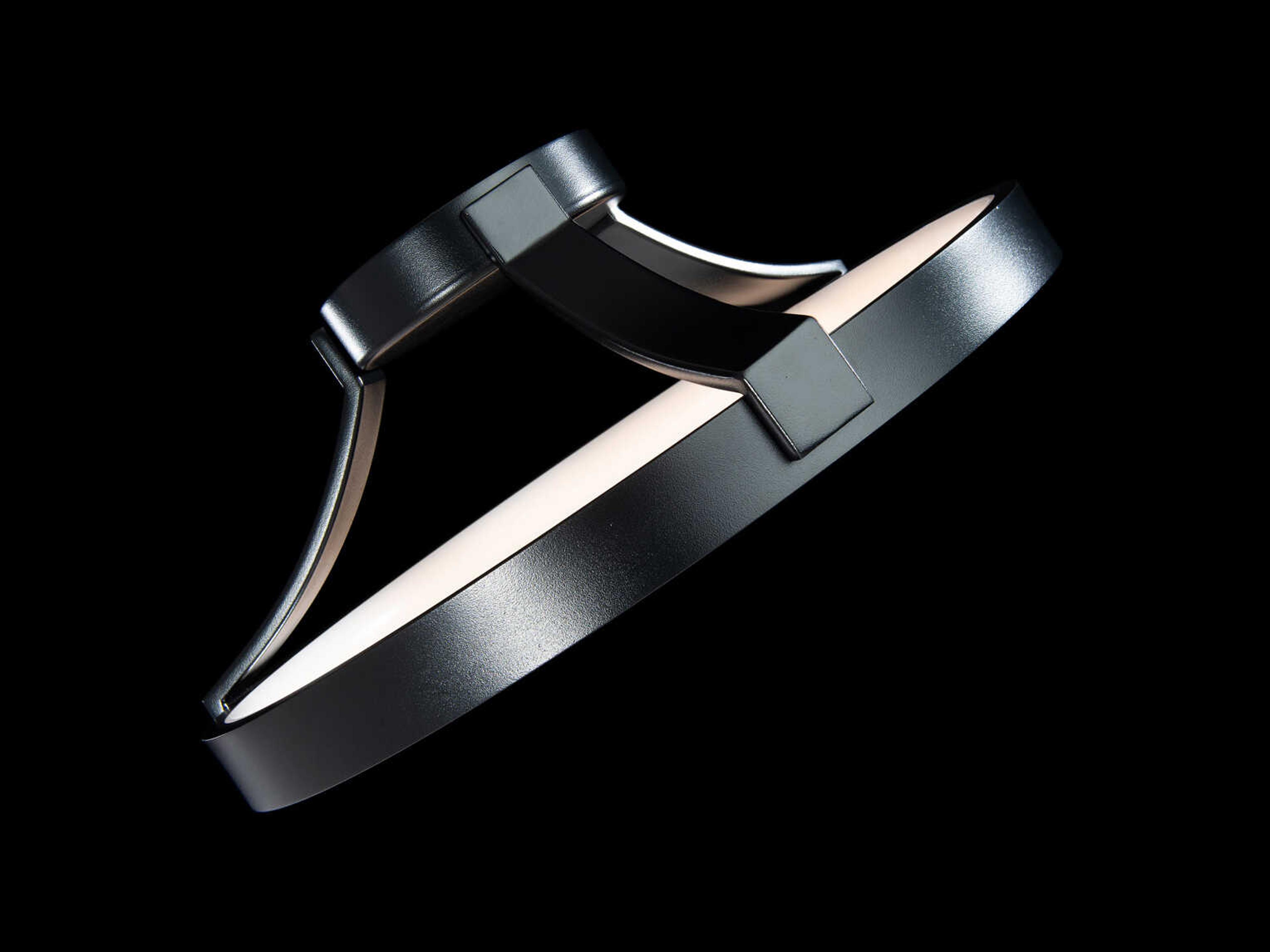 dweLED by WAC Lighting Chaucer 1-Light Black LED Round Semi Flush Mount