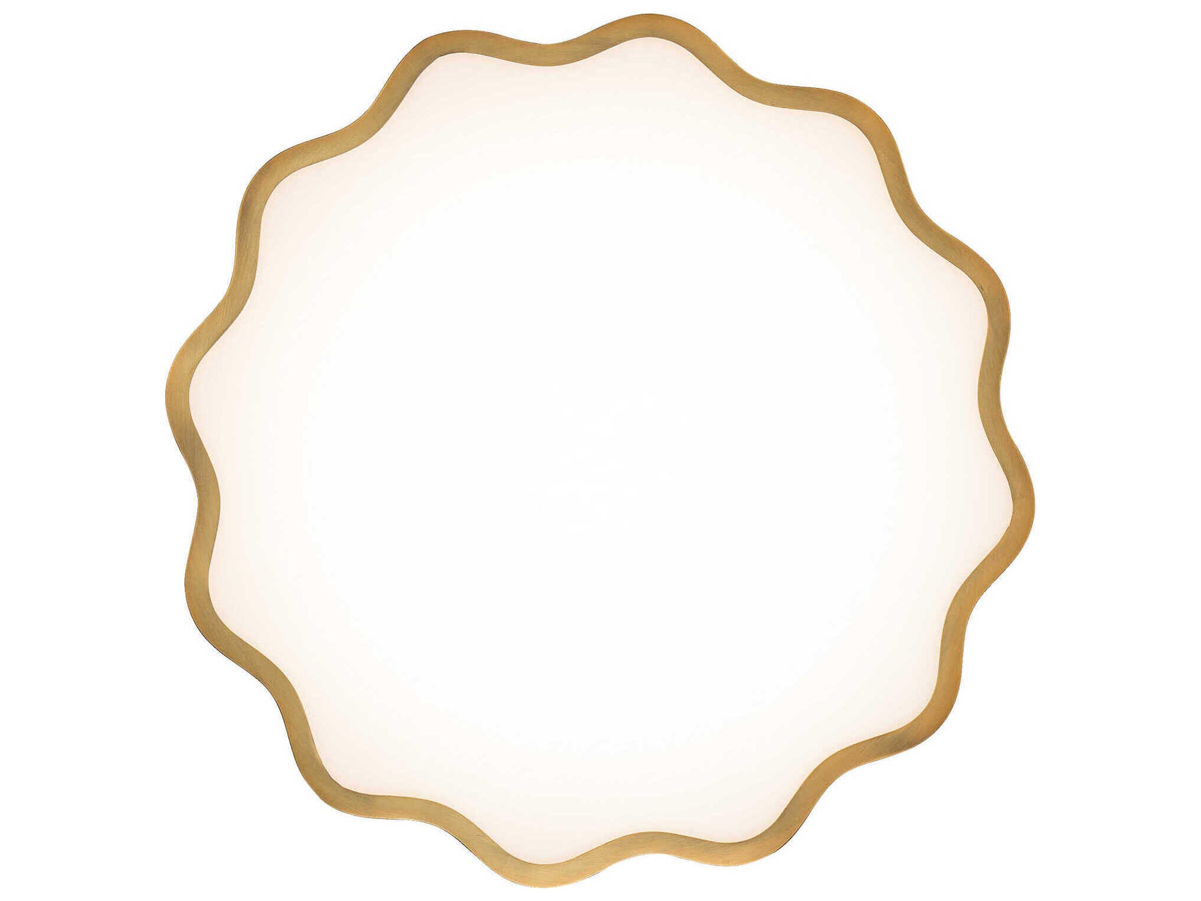 dweLED by WAC Lighting Vaughan 1-Light Aged Brass LED Bowl Round Flush Mount