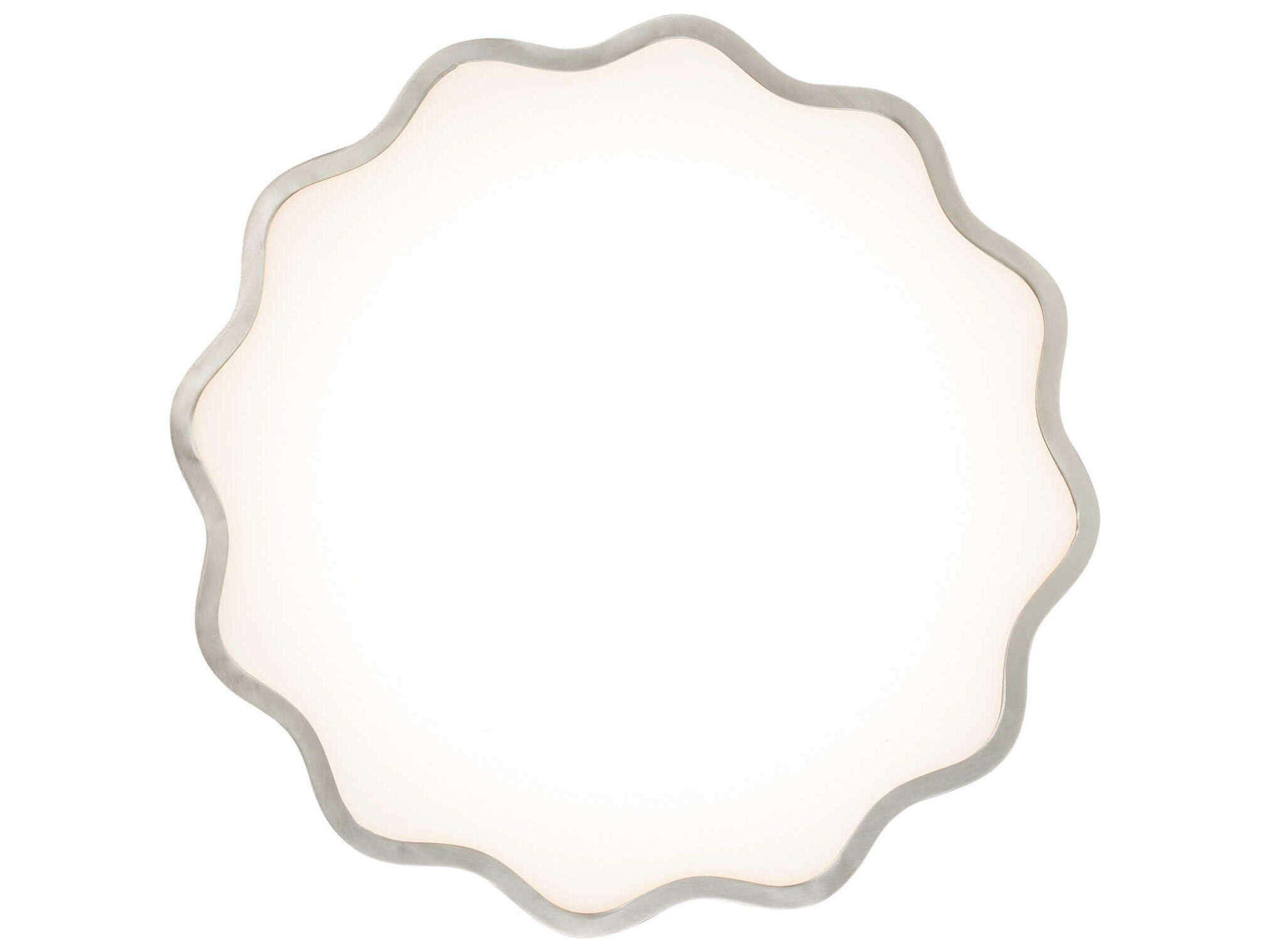 dweLED by WAC Lighting Vaughan 1-Light Brushed Nickel LED Bowl Round Flush Mount