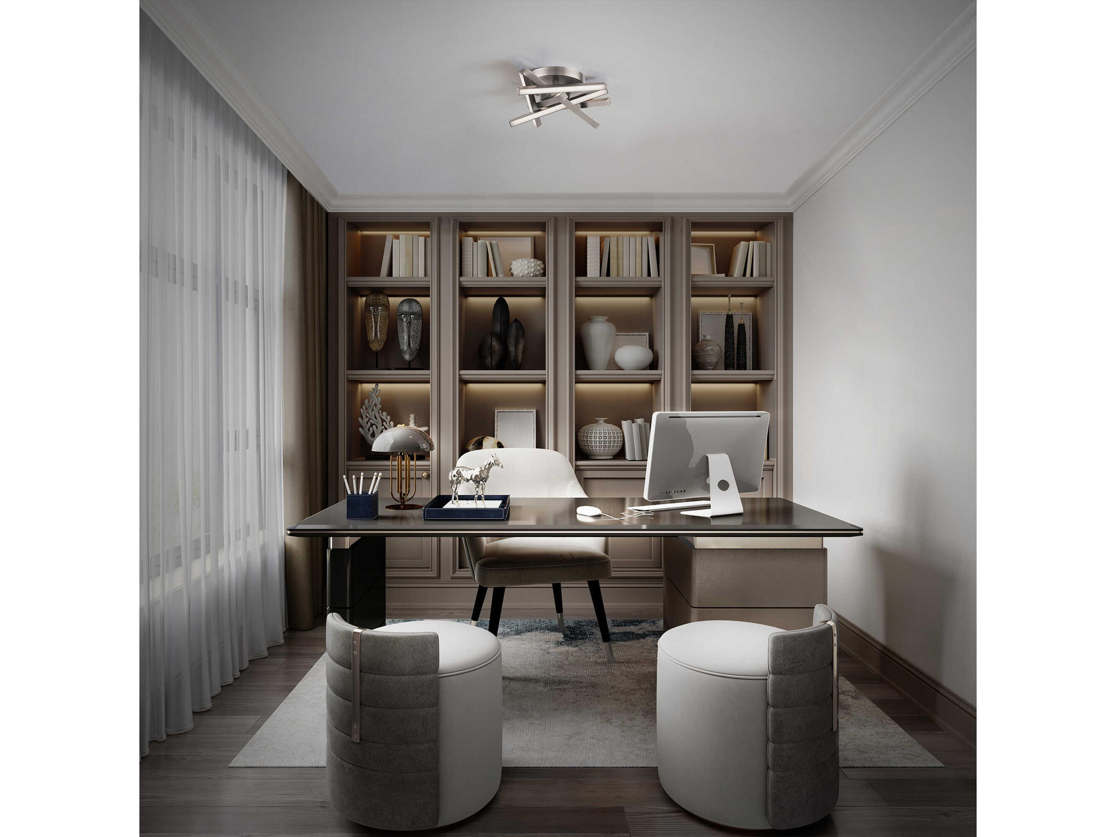 dweLED by WAC Lighting Parallax 1 - Light Outdoor Ceiling Light