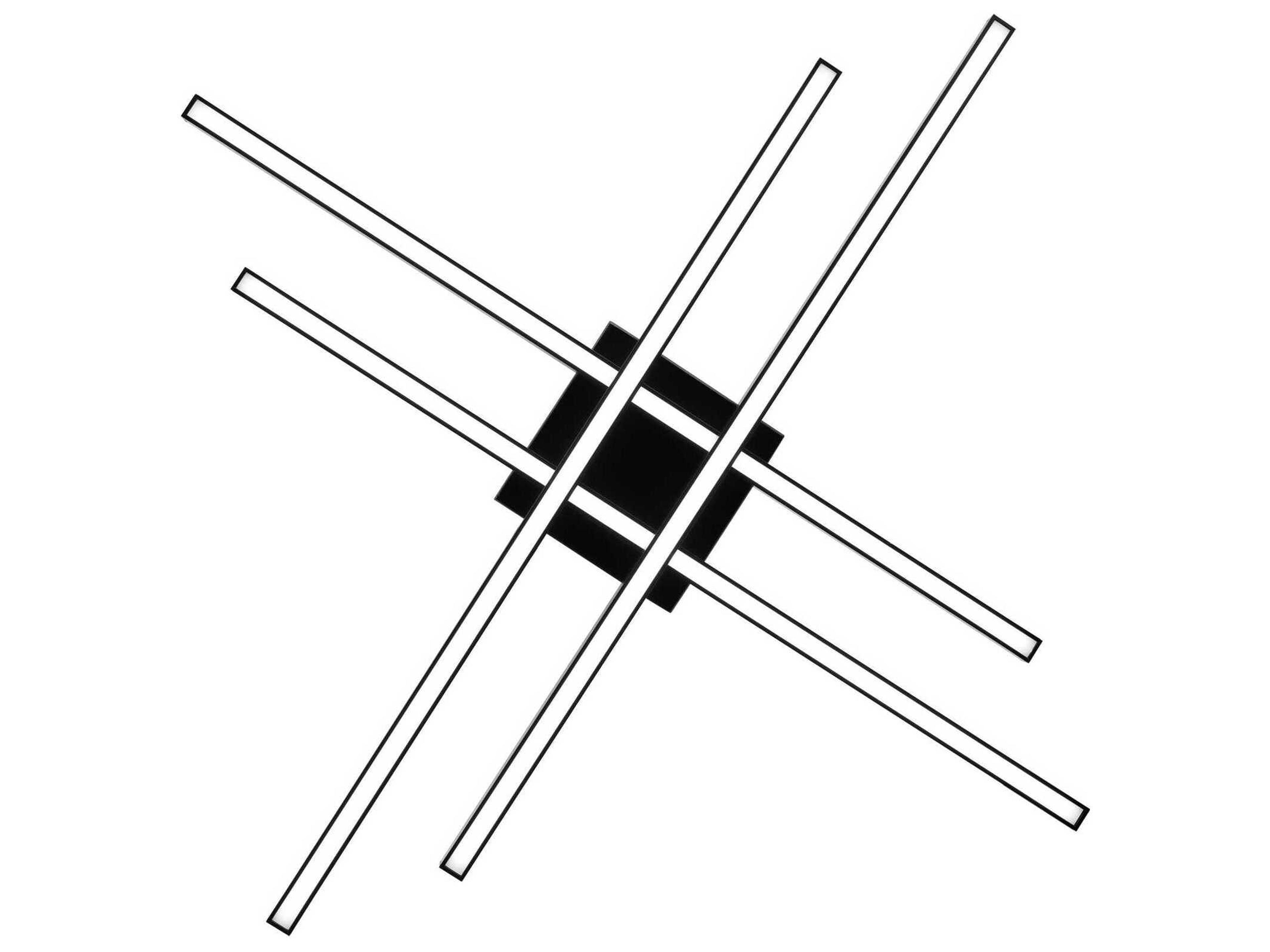 dweLED by WAC Lighting Parallax 1-Light Black LED Geometric Linear Flush Mount