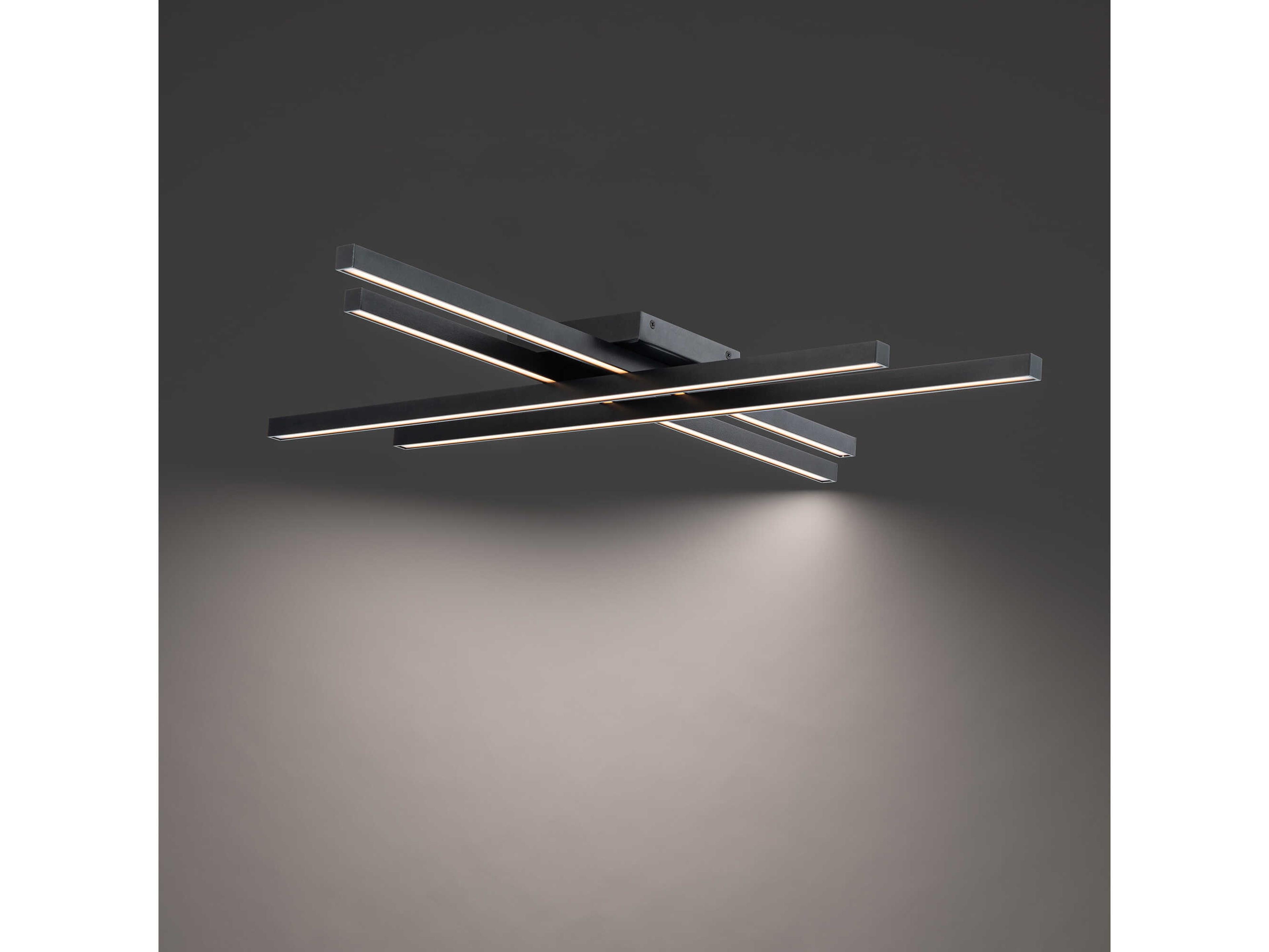 dweLED by WAC Lighting Parallax 1-Light Black LED Geometric Linear Flush Mount