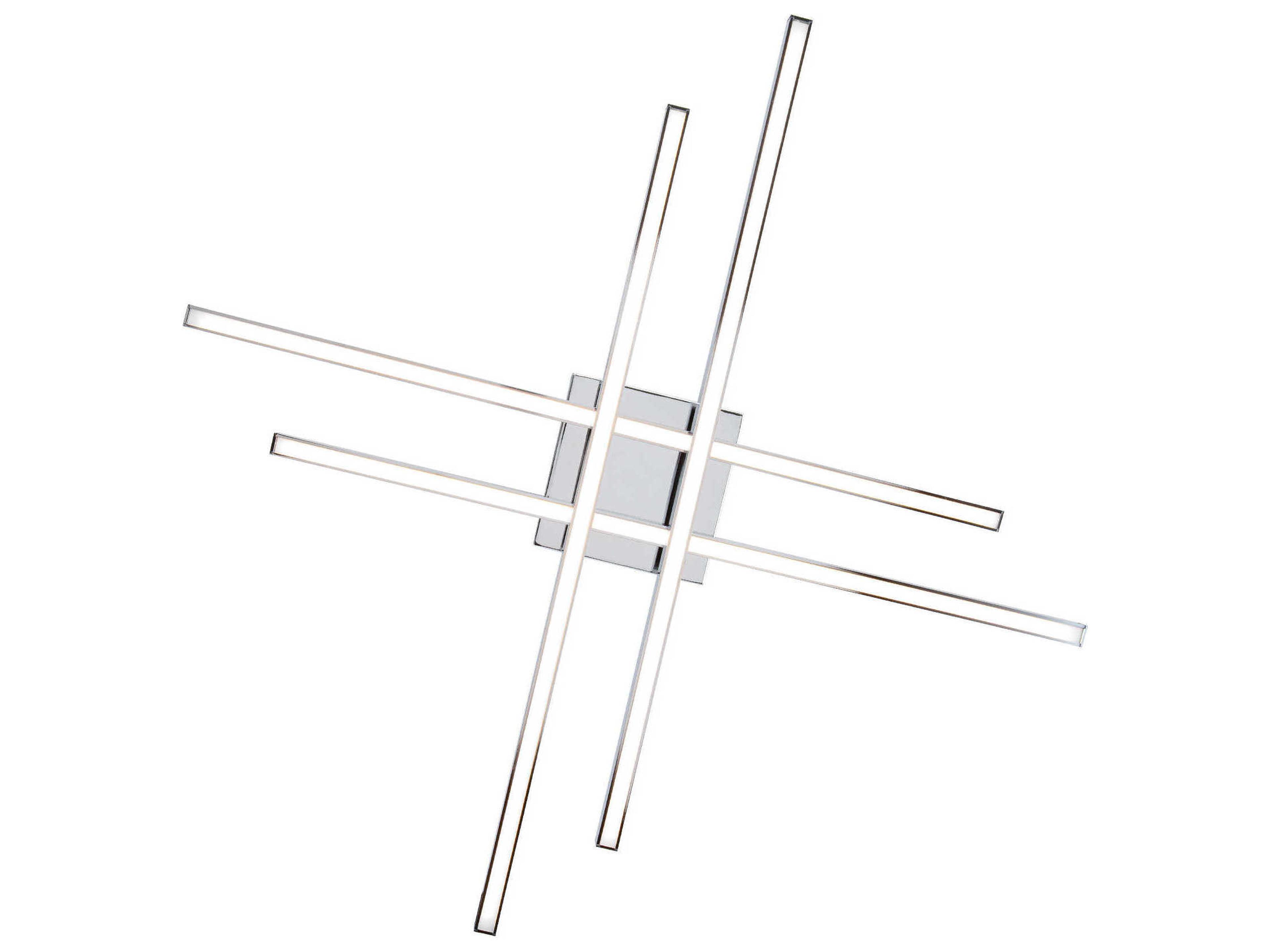 dweLED by WAC Lighting Parallax 1-Light Chrome LED Geometric Linear Flush Mount