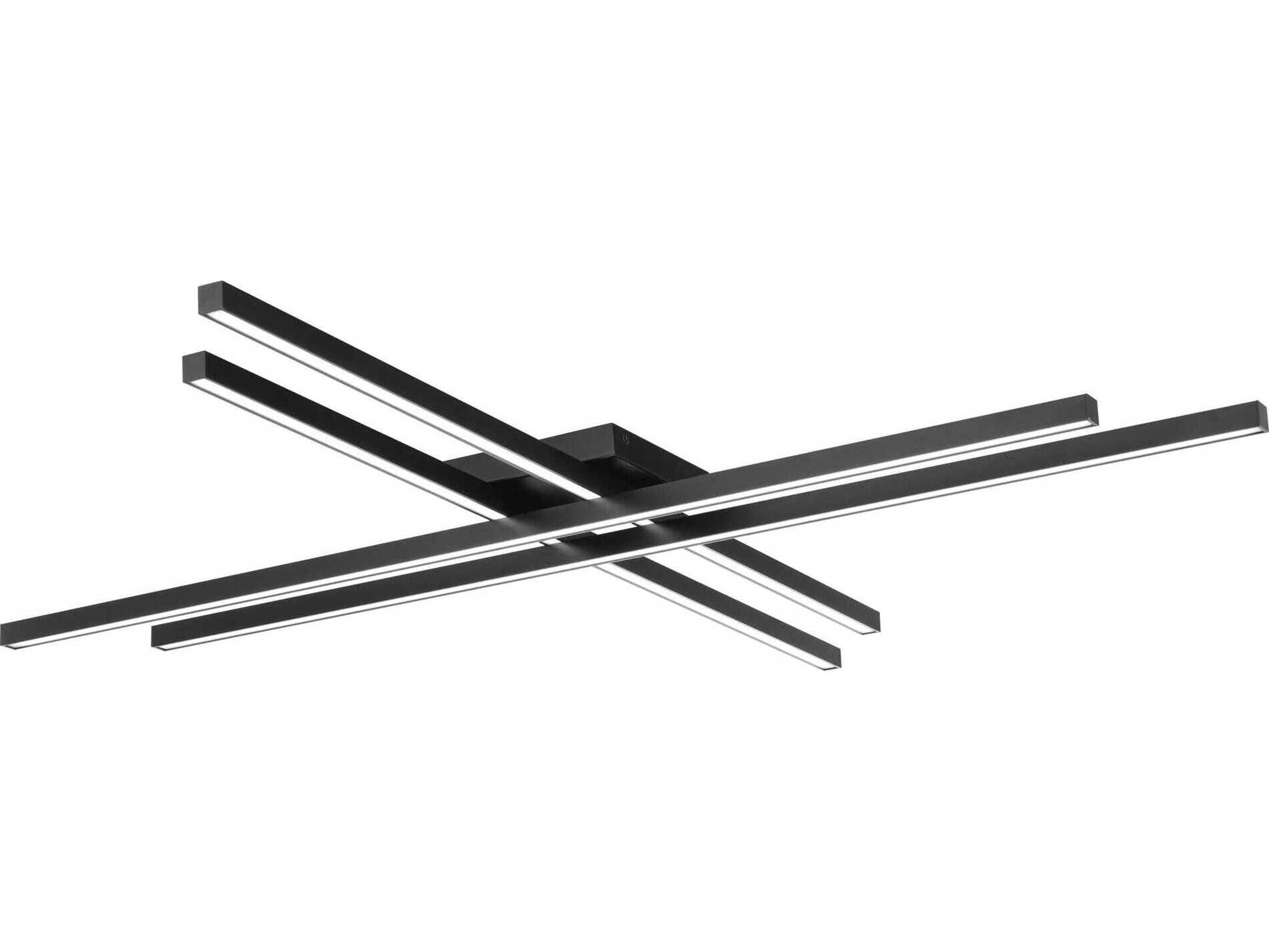 dweLED by WAC Lighting Parallax 1-Light Black LED Geometric Linear Flush Mount