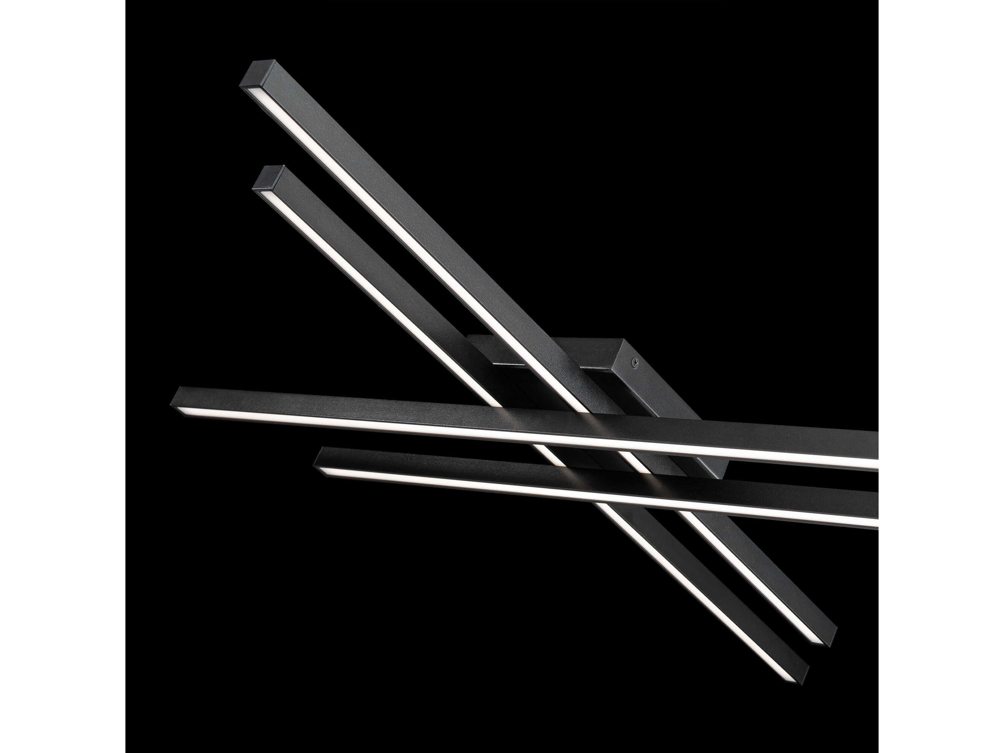 dweLED by WAC Lighting Parallax 1-Light Black LED Geometric Linear Flush Mount