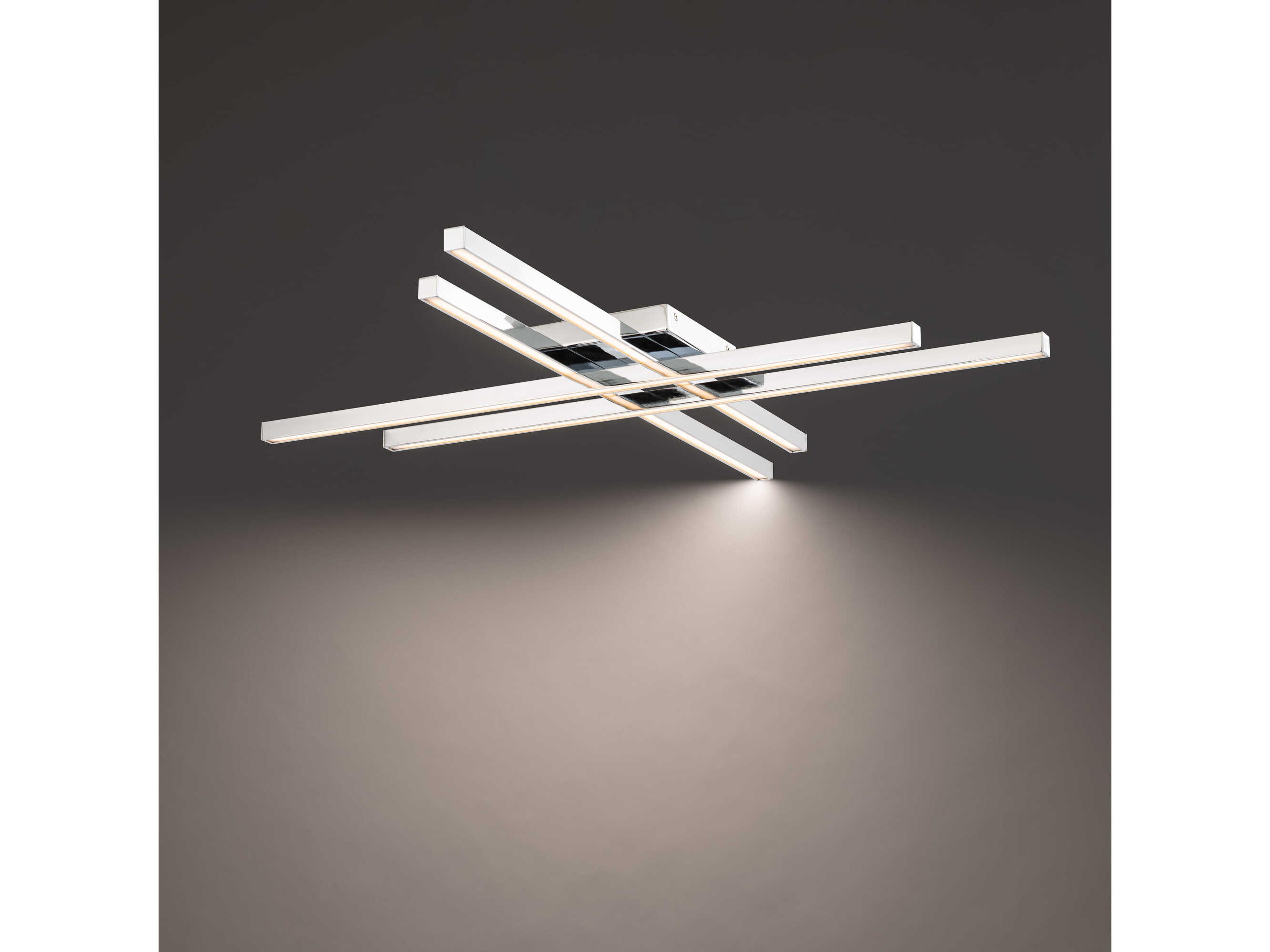 dweLED by WAC Lighting Parallax 1-Light Chrome LED Geometric Linear Flush Mount