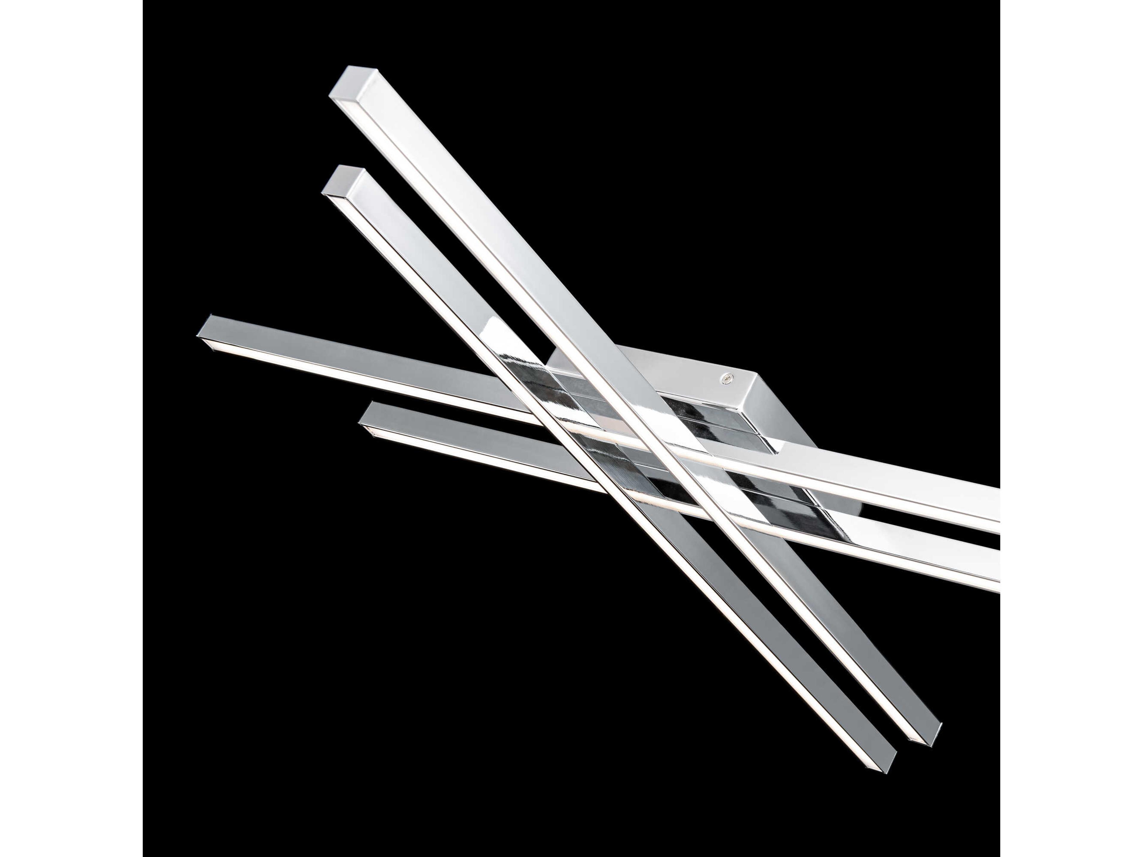 dweLED by WAC Lighting Parallax 1-Light Chrome LED Geometric Linear Flush Mount