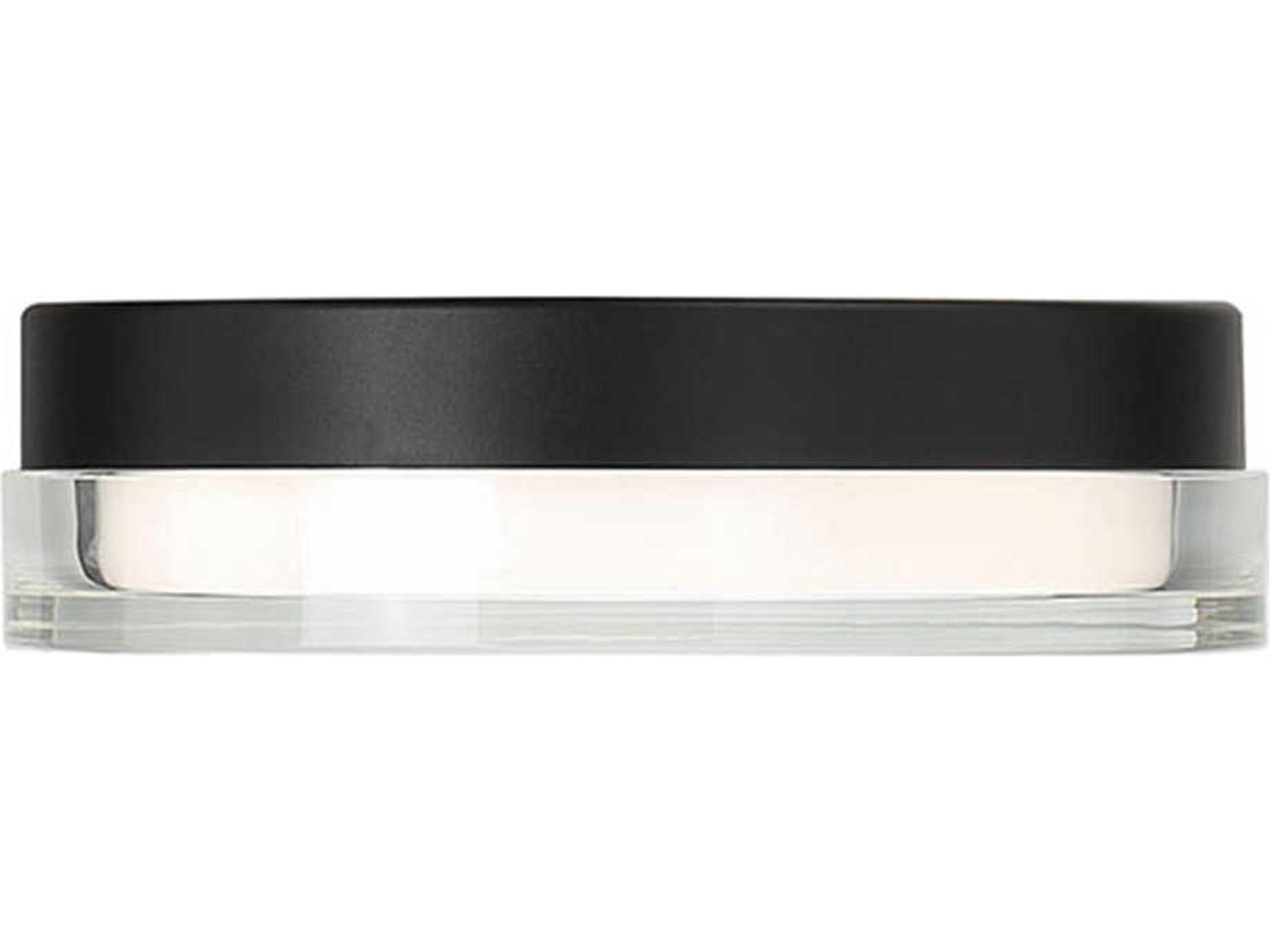 dweLED by WAC Lighting Dot 1-Light Black LED Round Flush Mount