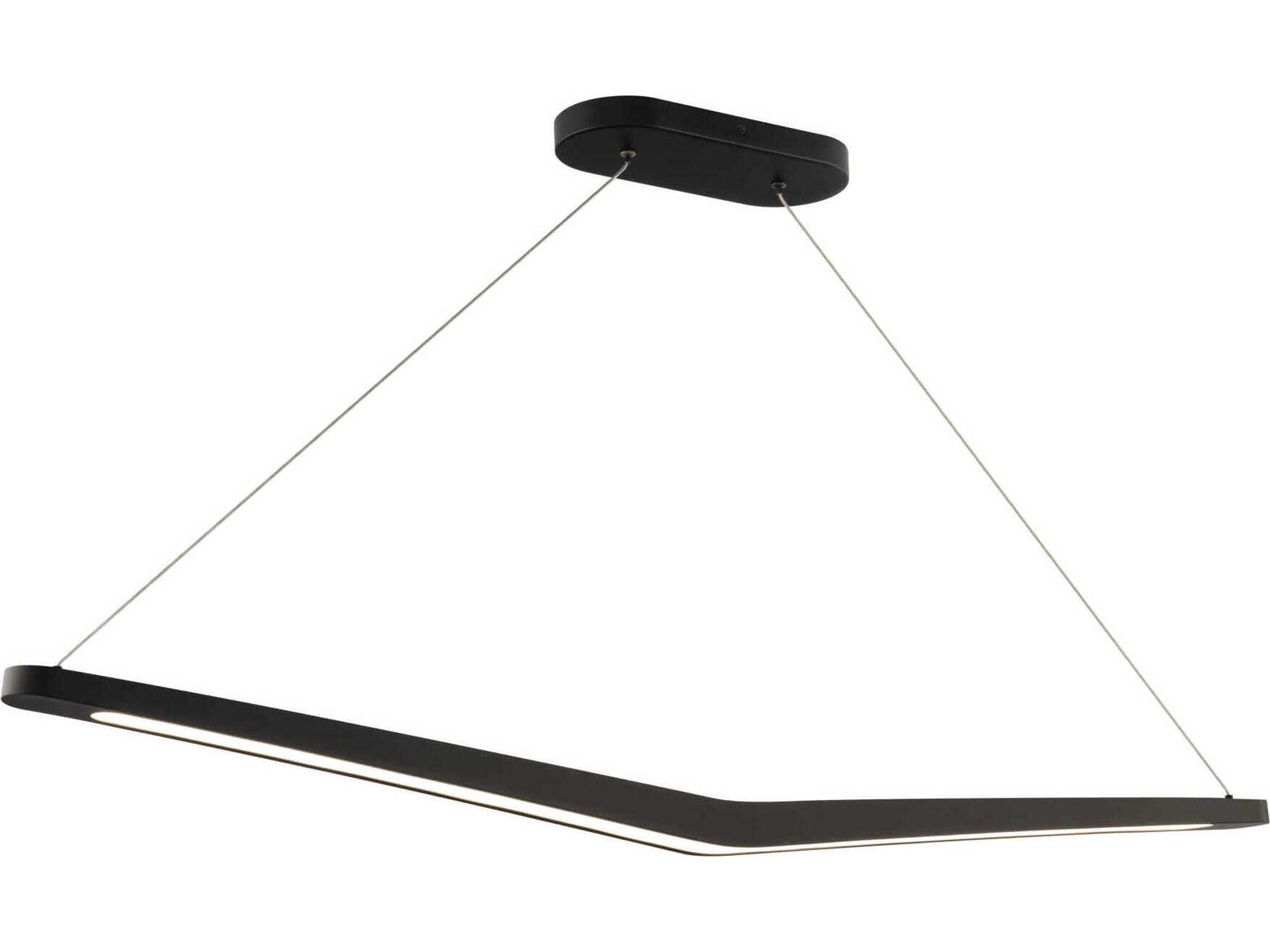 dweLED by WAC Lighting Alleron 1-Light Black Linear Island Pendant