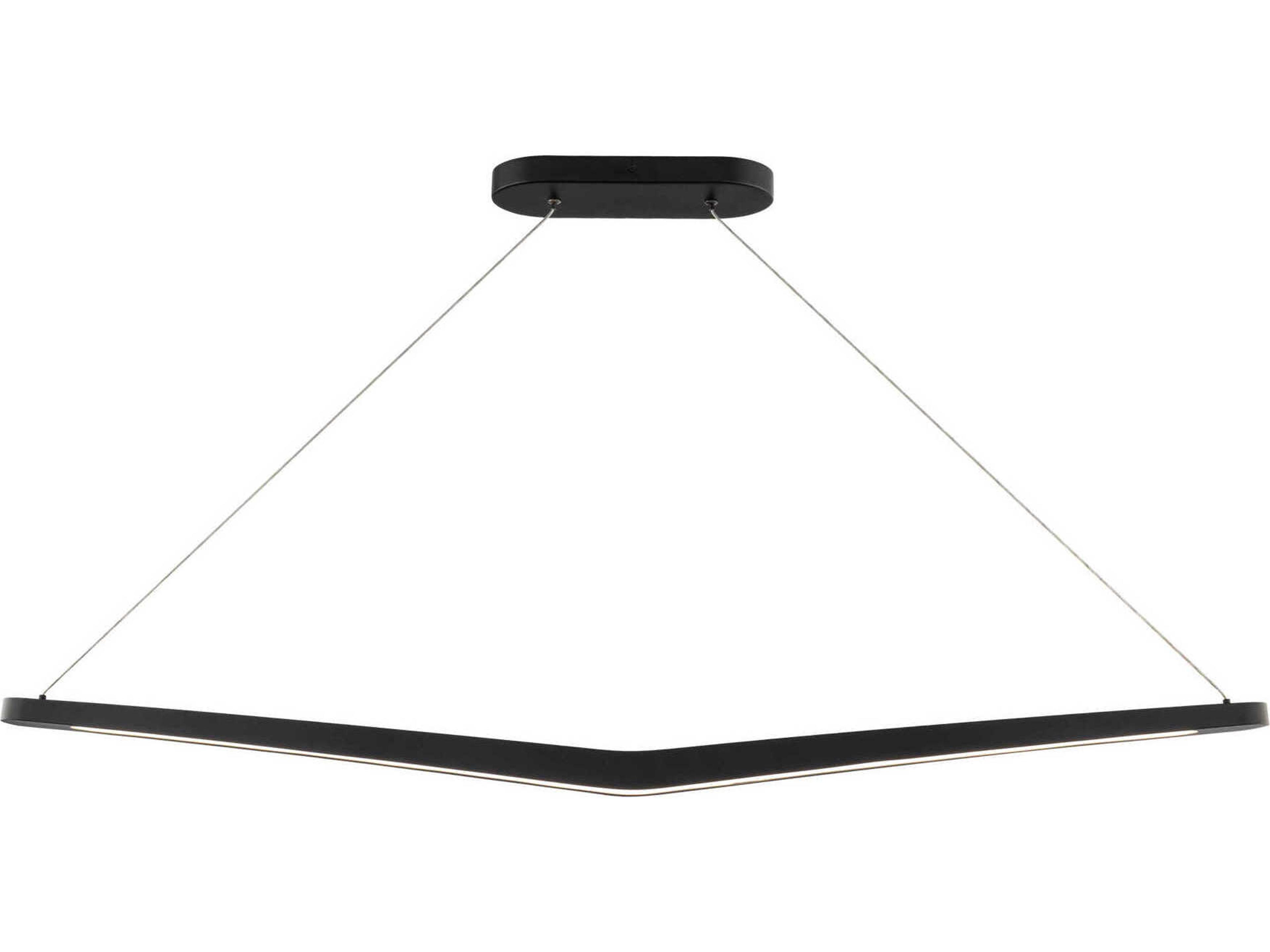 dweLED by WAC Lighting Alleron 1-Light Black Linear Island Pendant