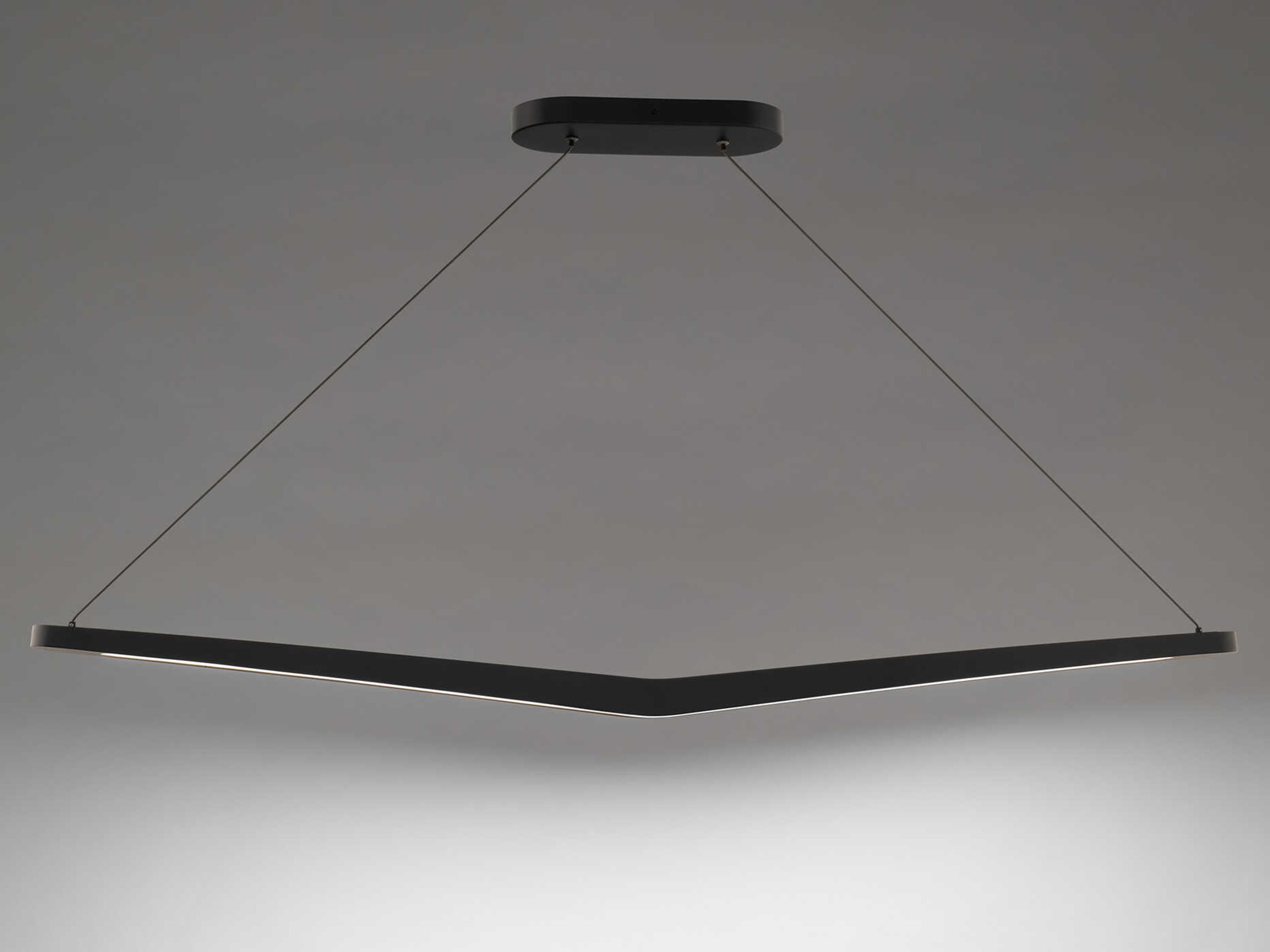 dweLED by WAC Lighting Alleron 1-Light Black Linear Island Pendant