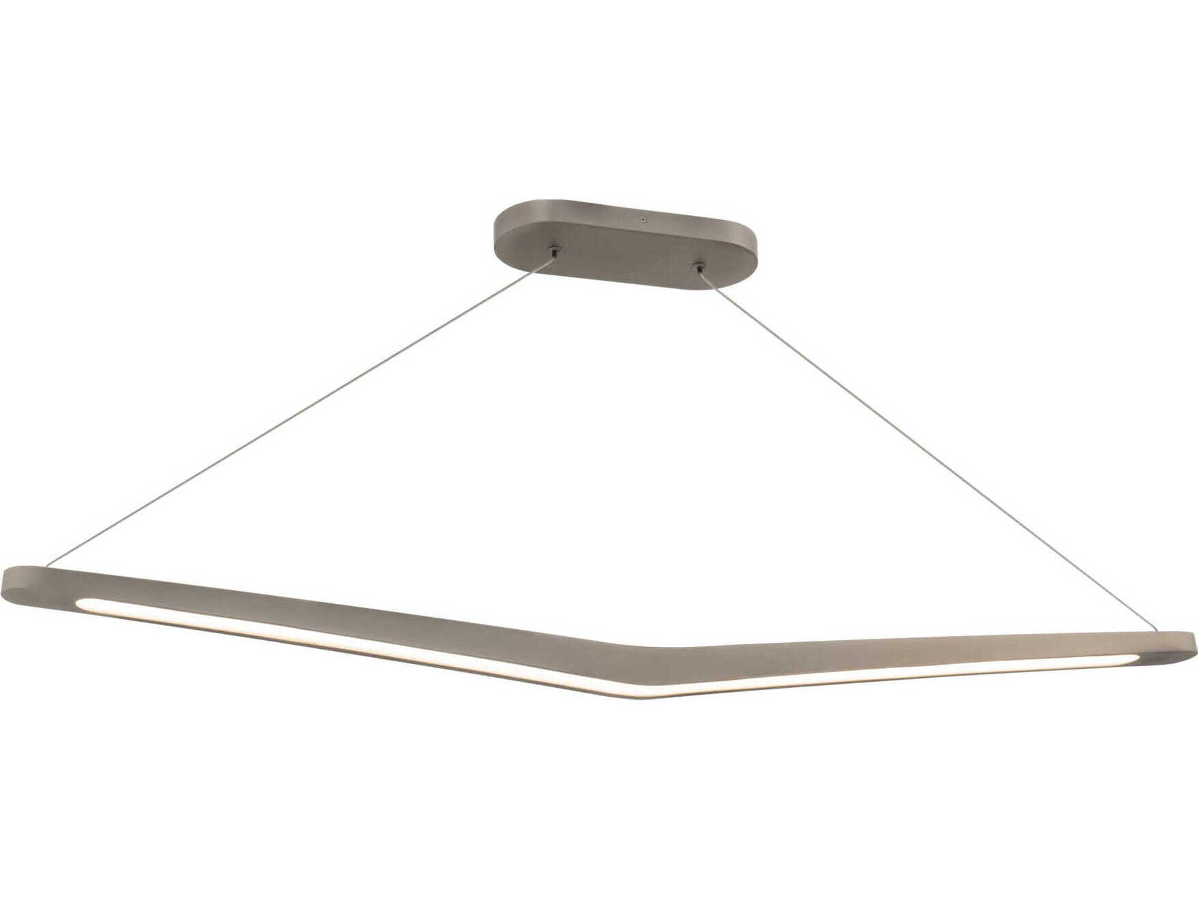 Alleron 1-Light Brushed Nickel Linear Island Pendant