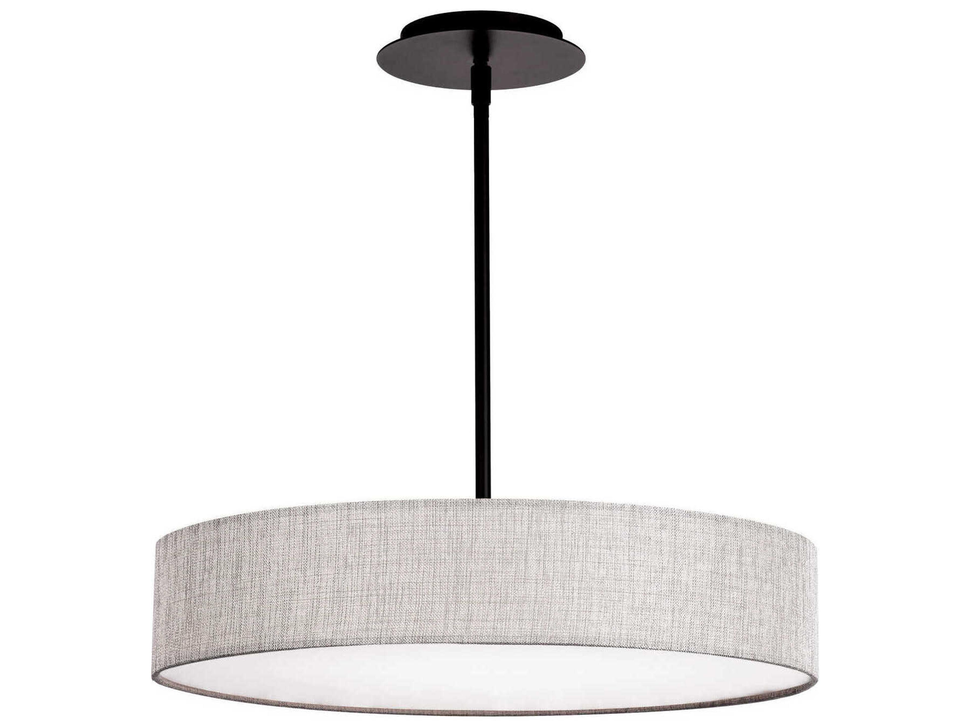 dweLED by WAC Lighting Manhattan 1-Light Black LED Drum Round Pendant