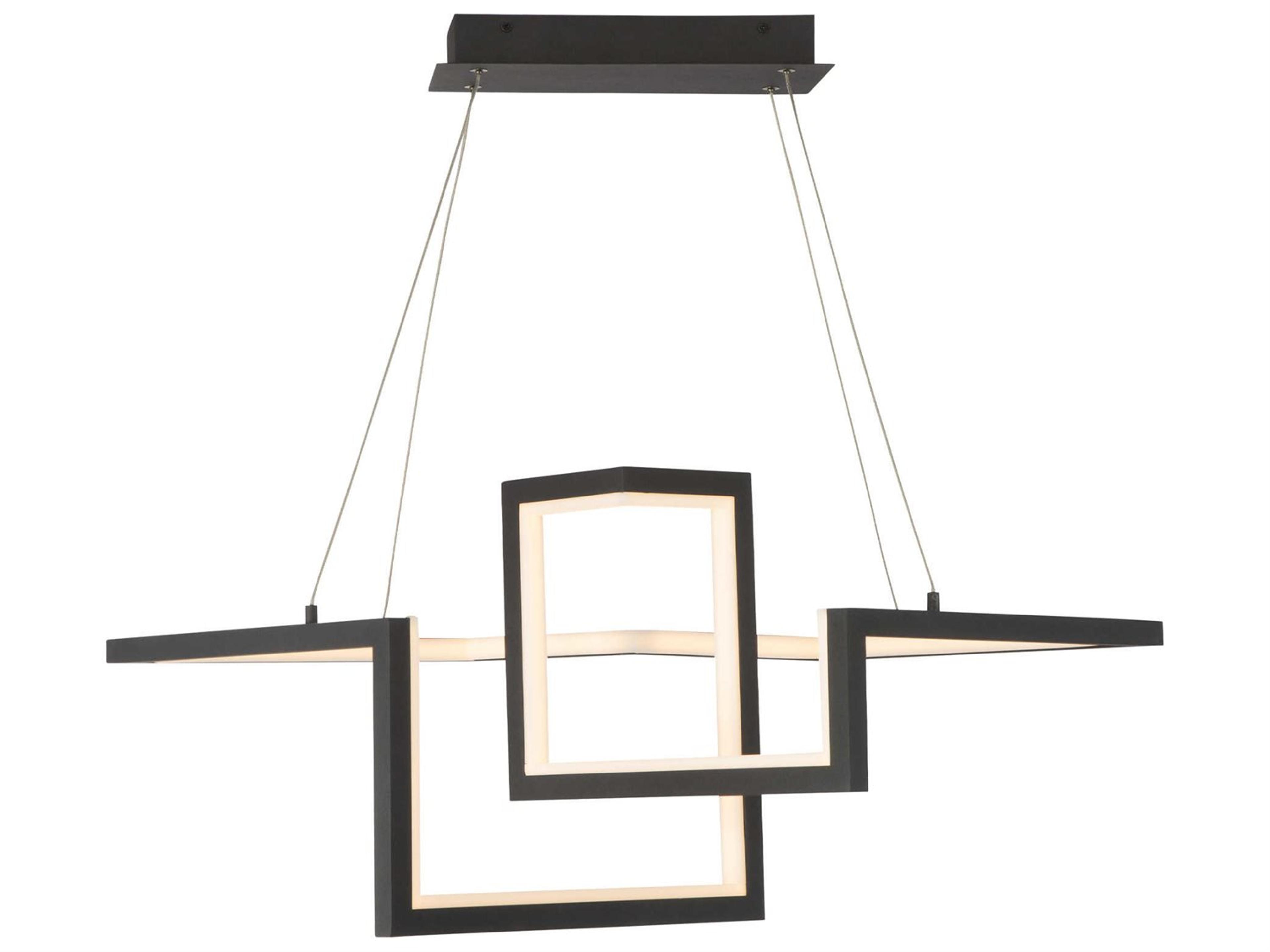 dweLED by WAC Lighting Minecraft 1-Light Black LED Geometric Pendant