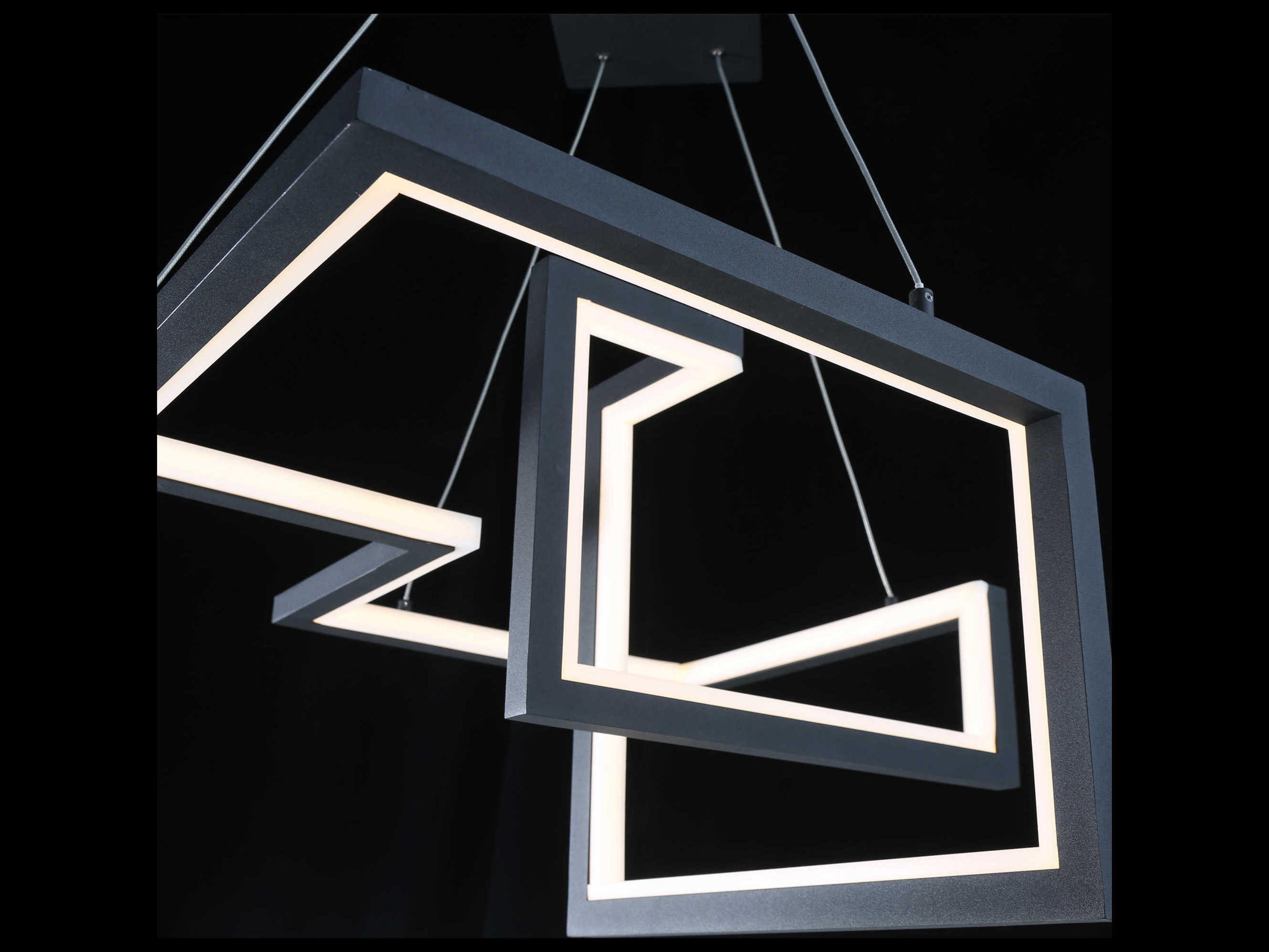 dweLED by WAC Lighting Minecraft 1-Light Black LED Geometric Pendant