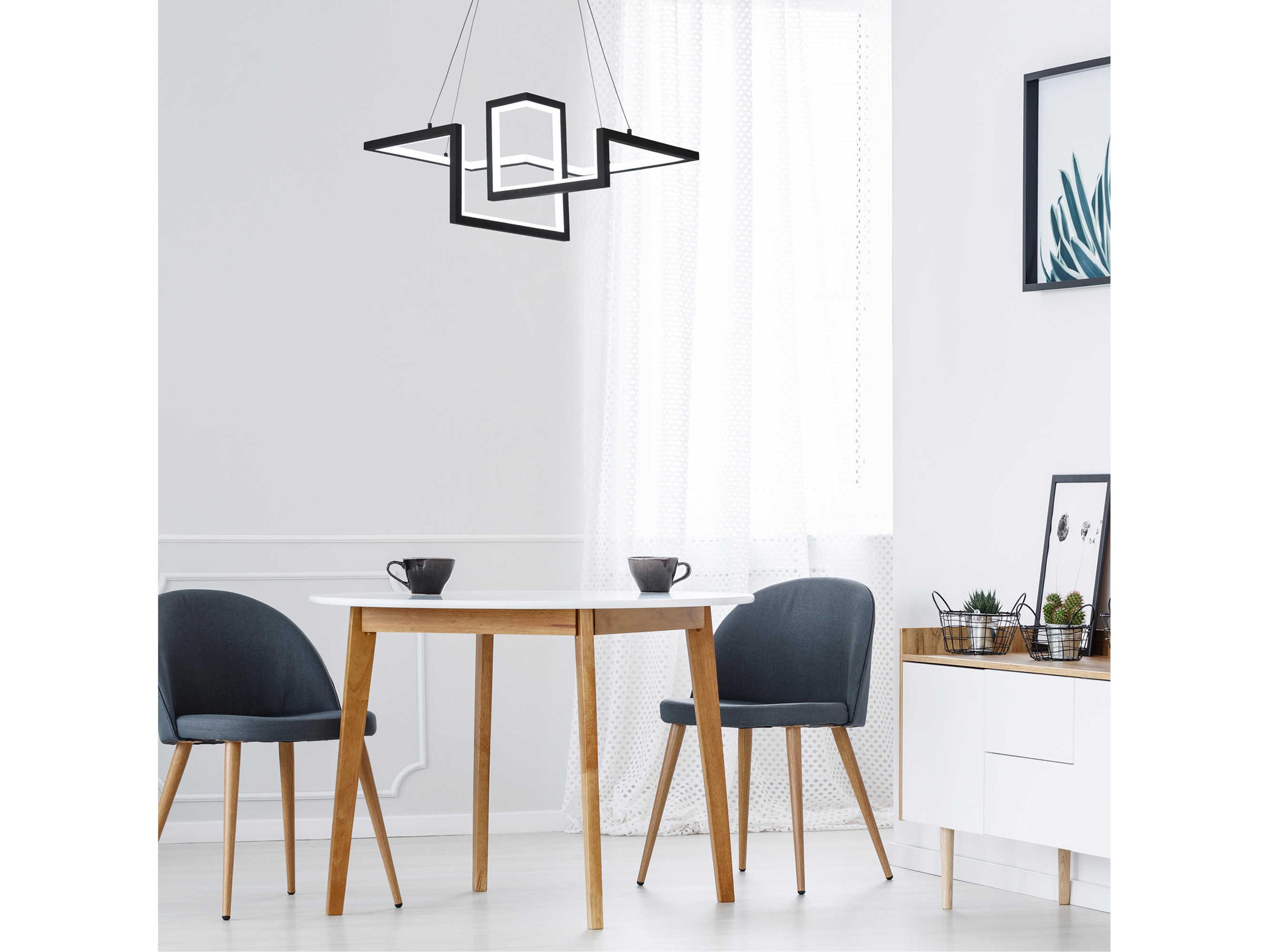 dweLED by WAC Lighting Minecraft 1-Light Black LED Geometric Pendant