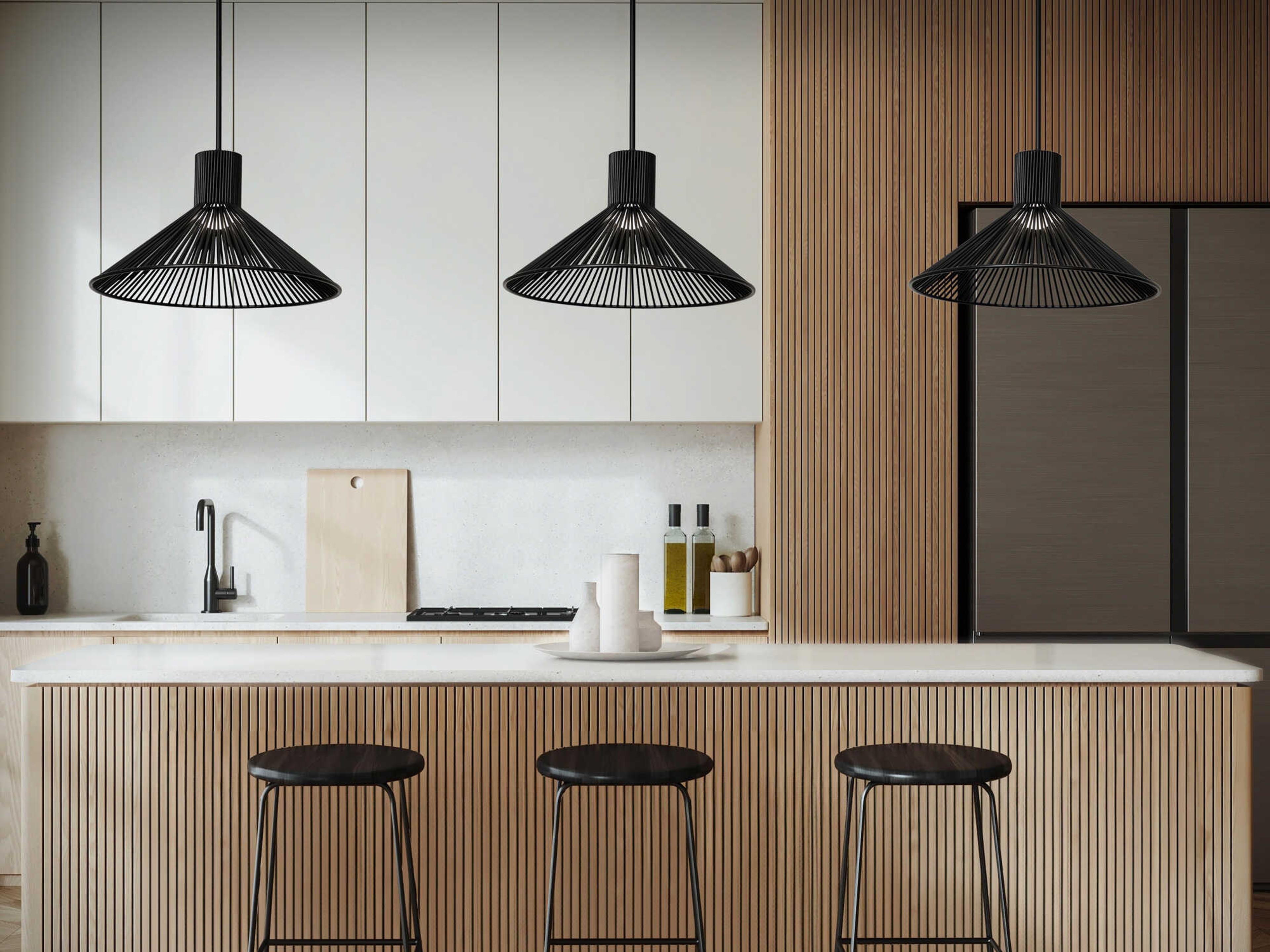 dweLED by WAC Lighting Cappe 1-Light Black Pendant