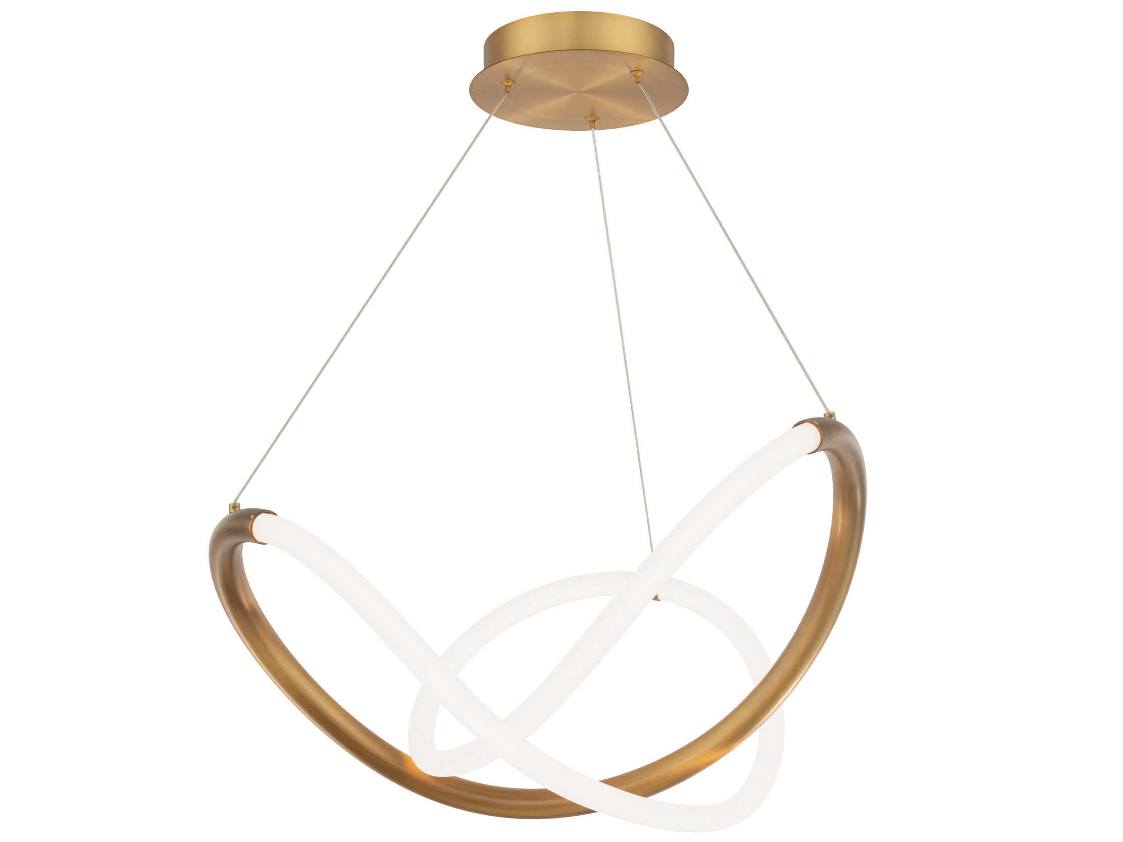 Solo 1-Light Aged Brass LED Pendant