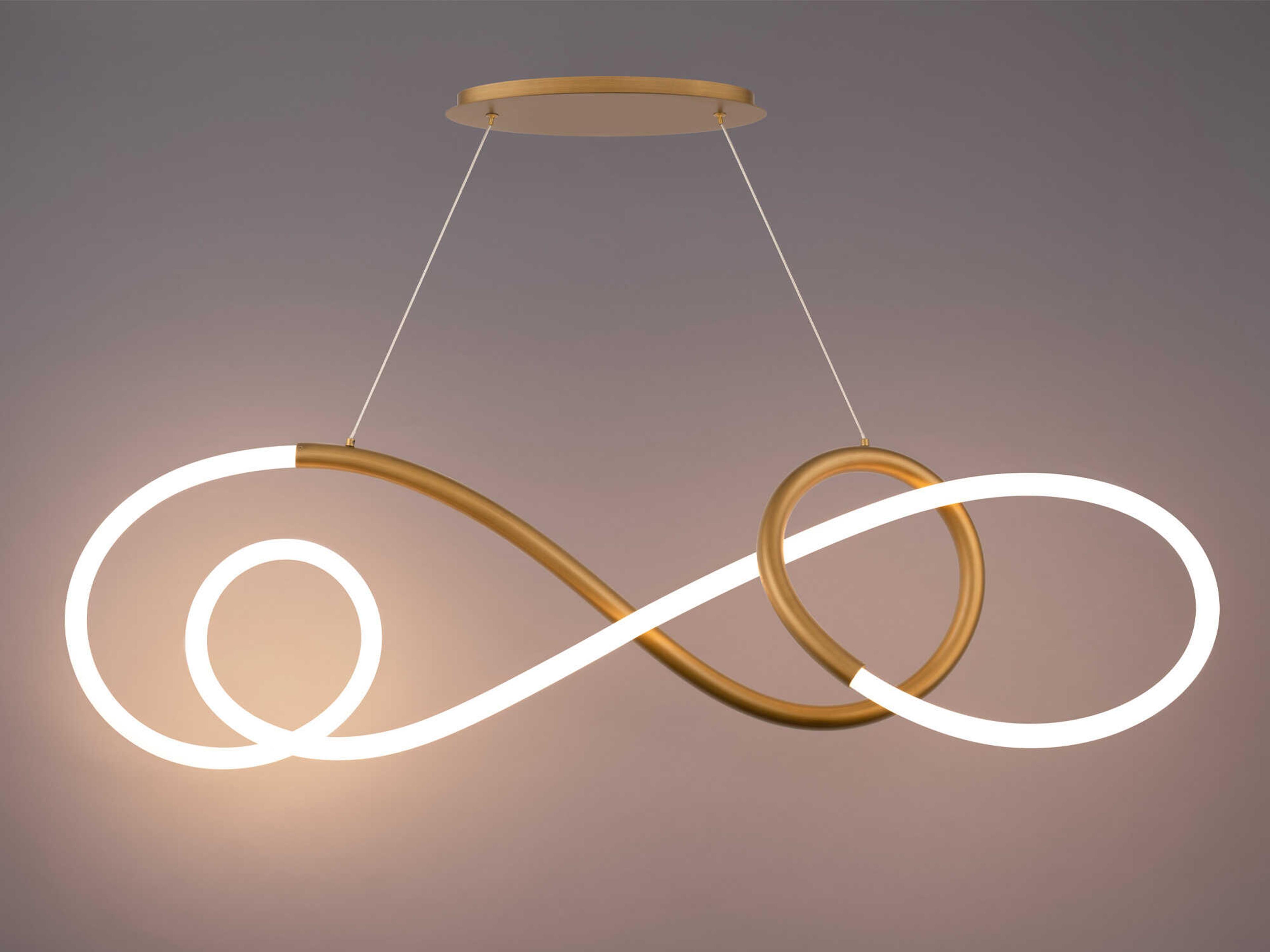 dweLED by WAC Lighting Solo 1-Light Aged Brass LED Linear Island Pendant