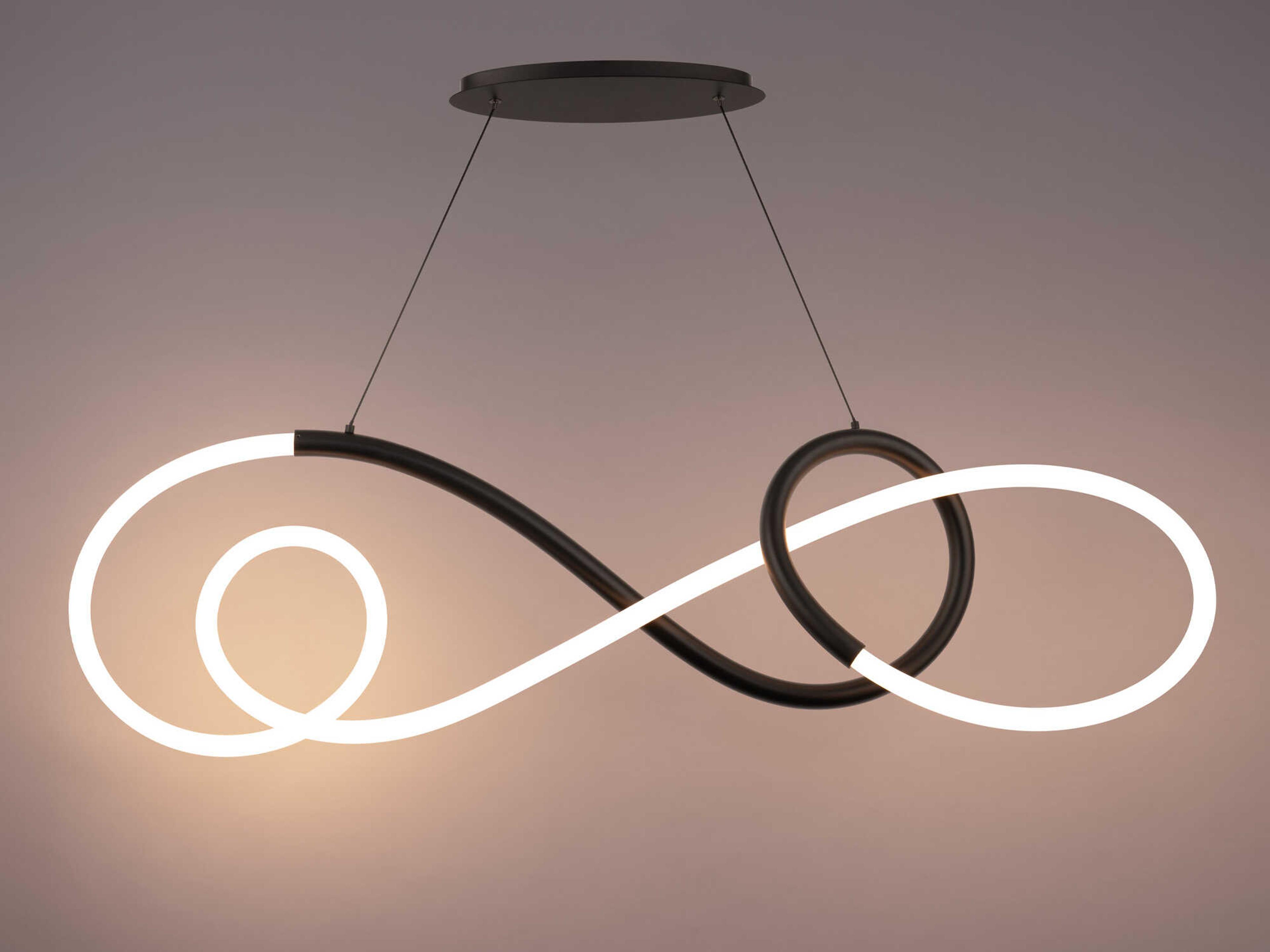 dweLED by WAC Lighting Solo 1-Light Black LED Linear Island Pendant