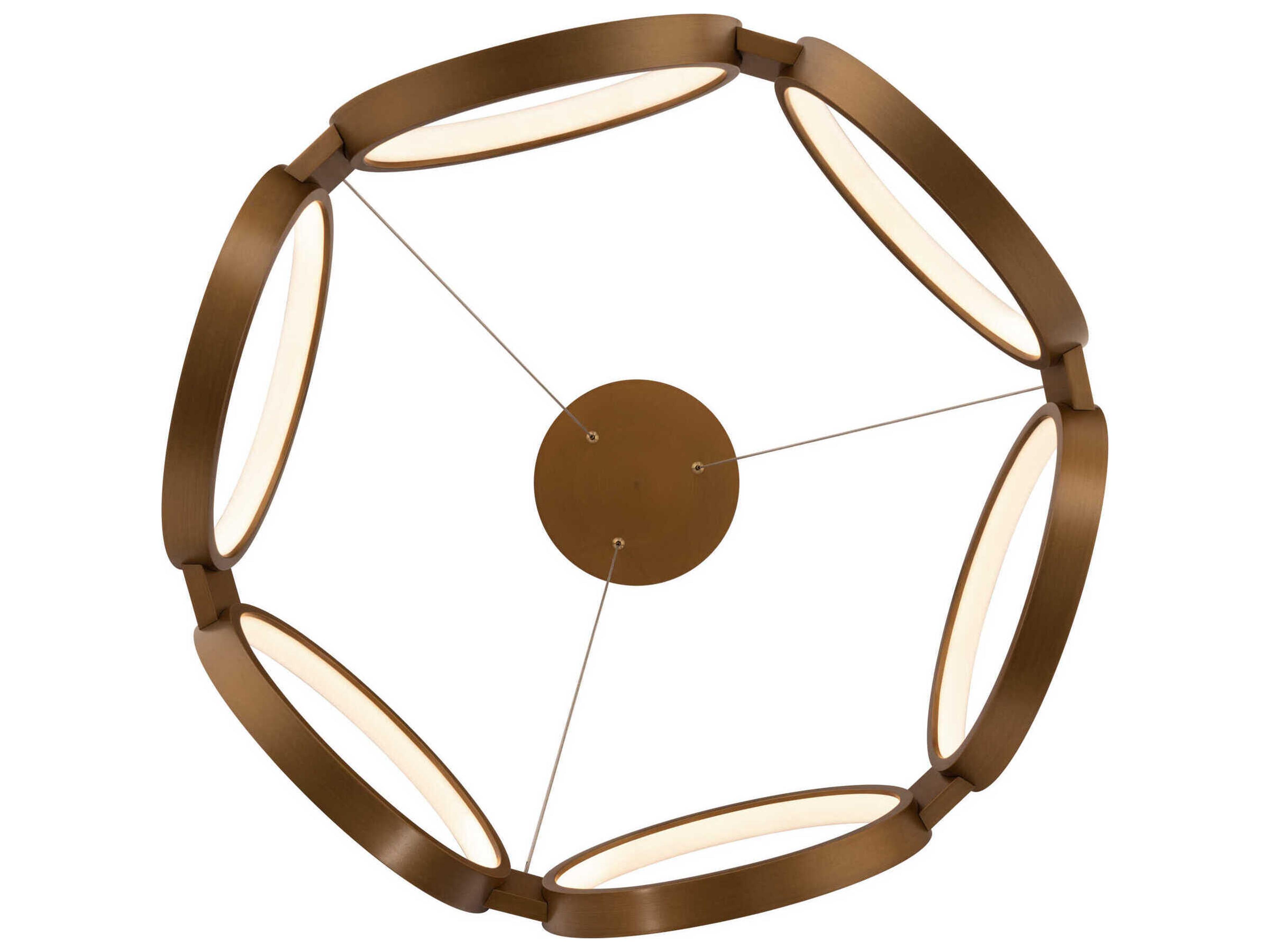 dweLED by WAC Lighting Solitaire 6-Light Aged Brass LED Geometric Pendant