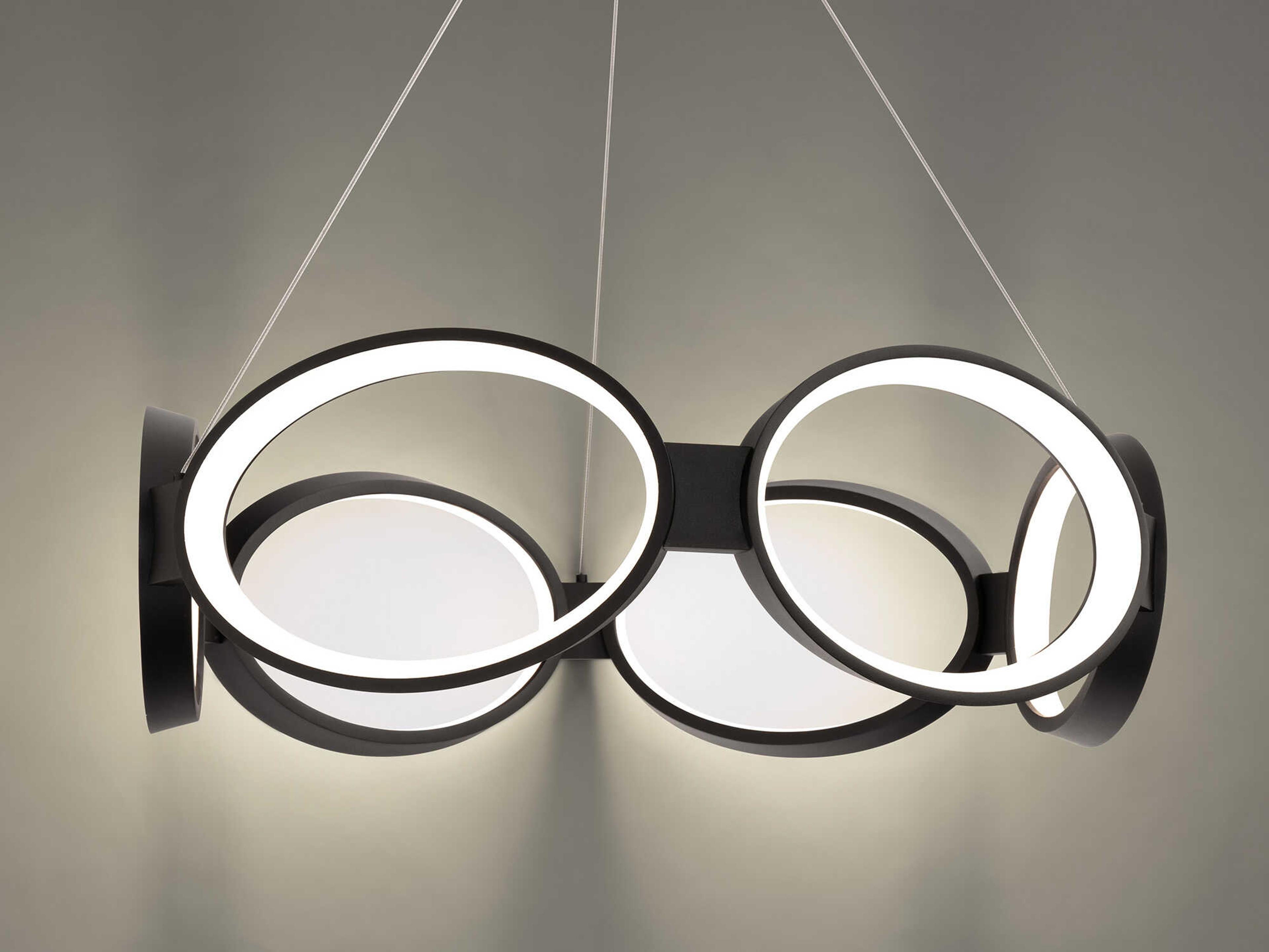 dweLED by WAC Lighting Solitaire 6-Light Black LED Geometric Pendant