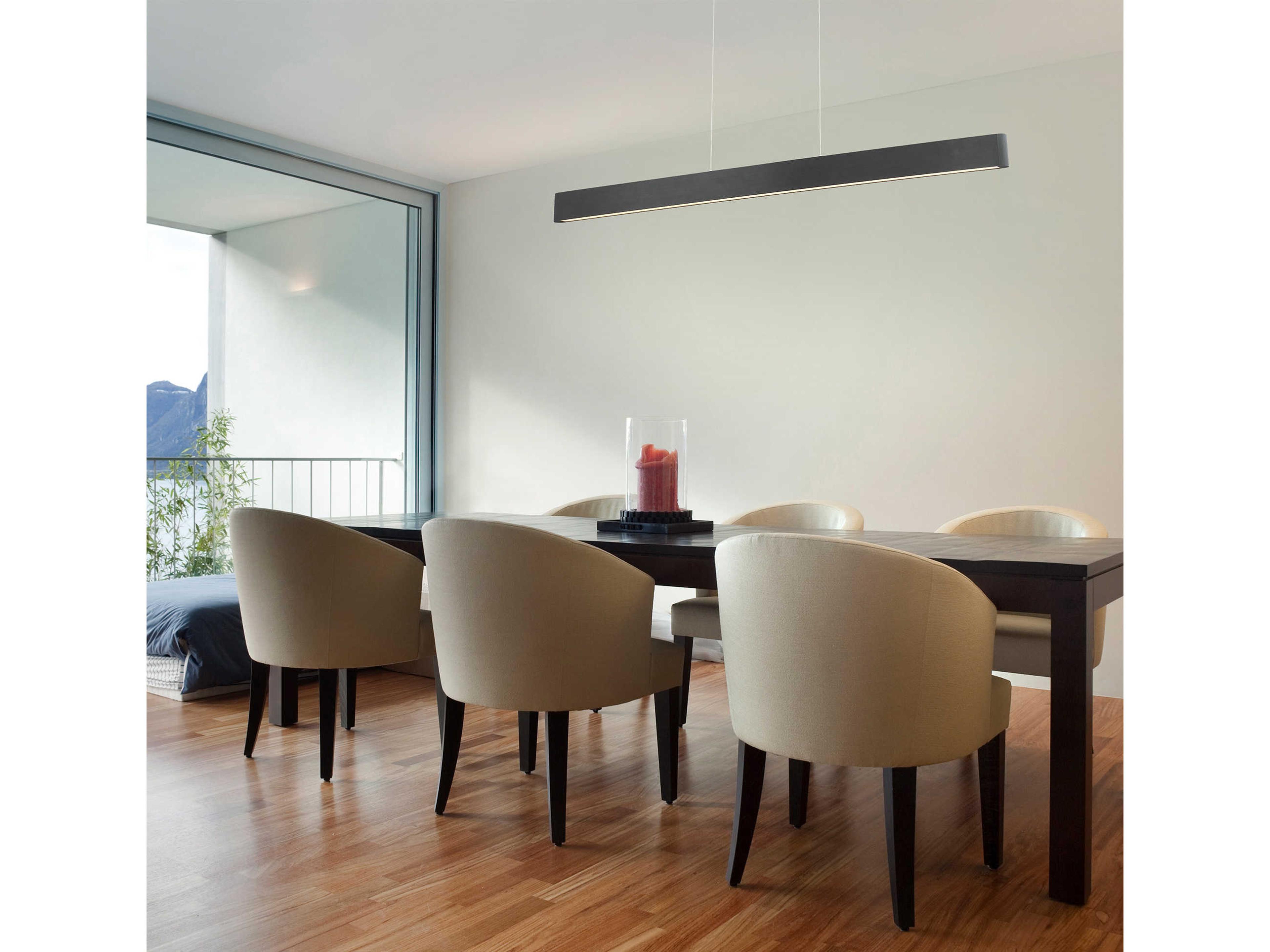 dweLED by WAC Lighting Volo 1-Light Black LED Linear Island Pendant