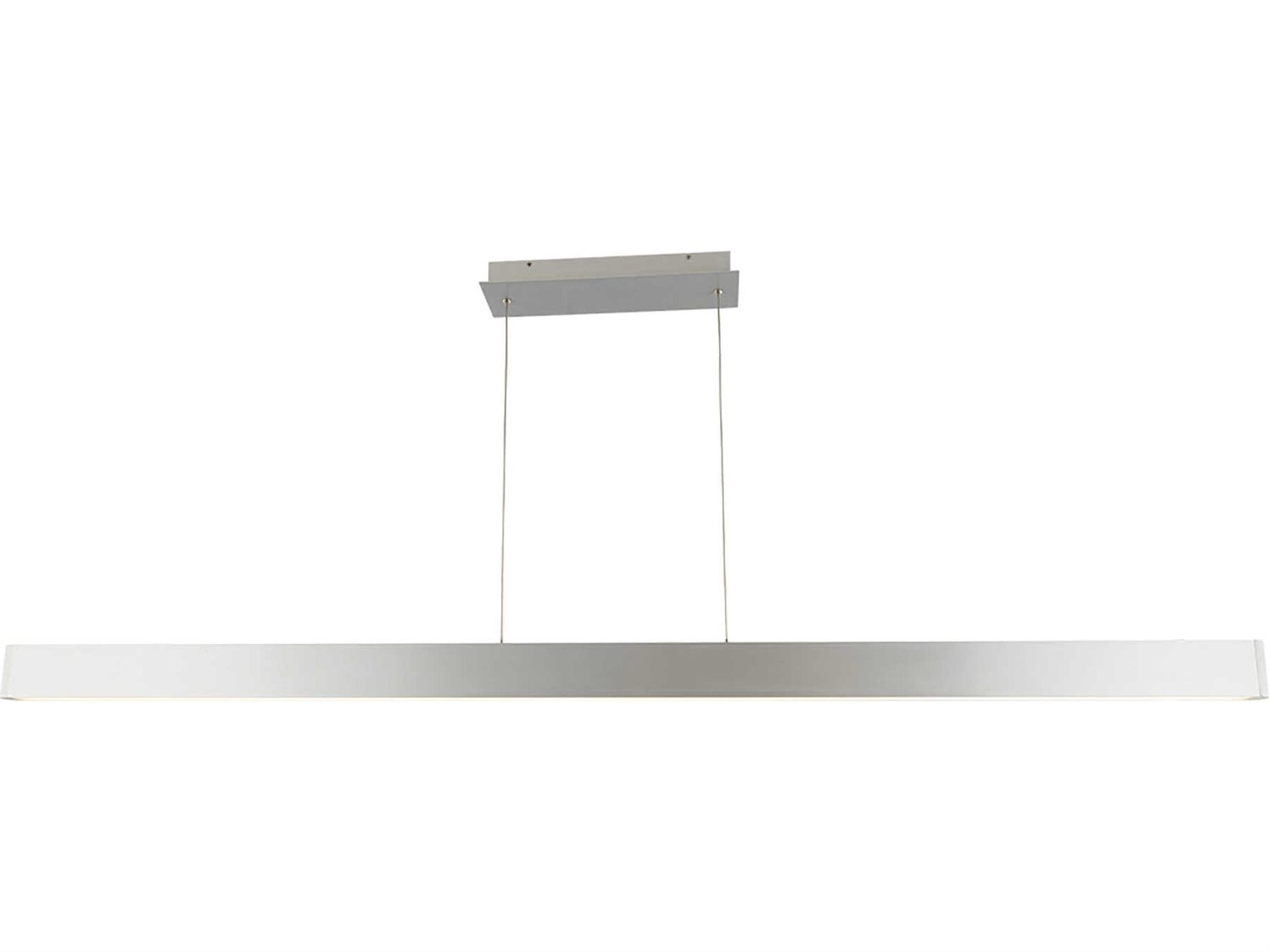 dweLED by WAC Lighting Volo 1-Light Brushed Aluminum Silver LED Linear Island Pendant