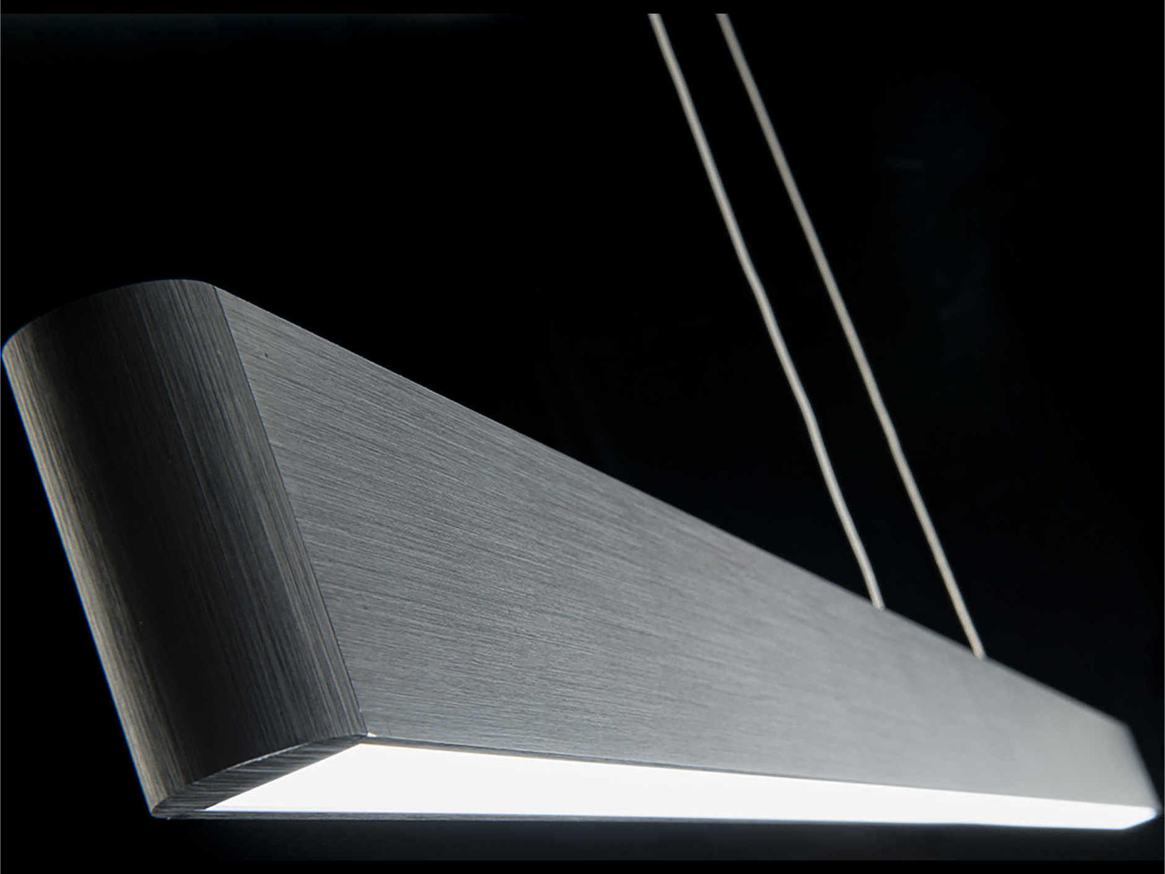 dweLED by WAC Lighting Volo 1-Light Brushed Aluminum Silver LED Linear Island Pendant