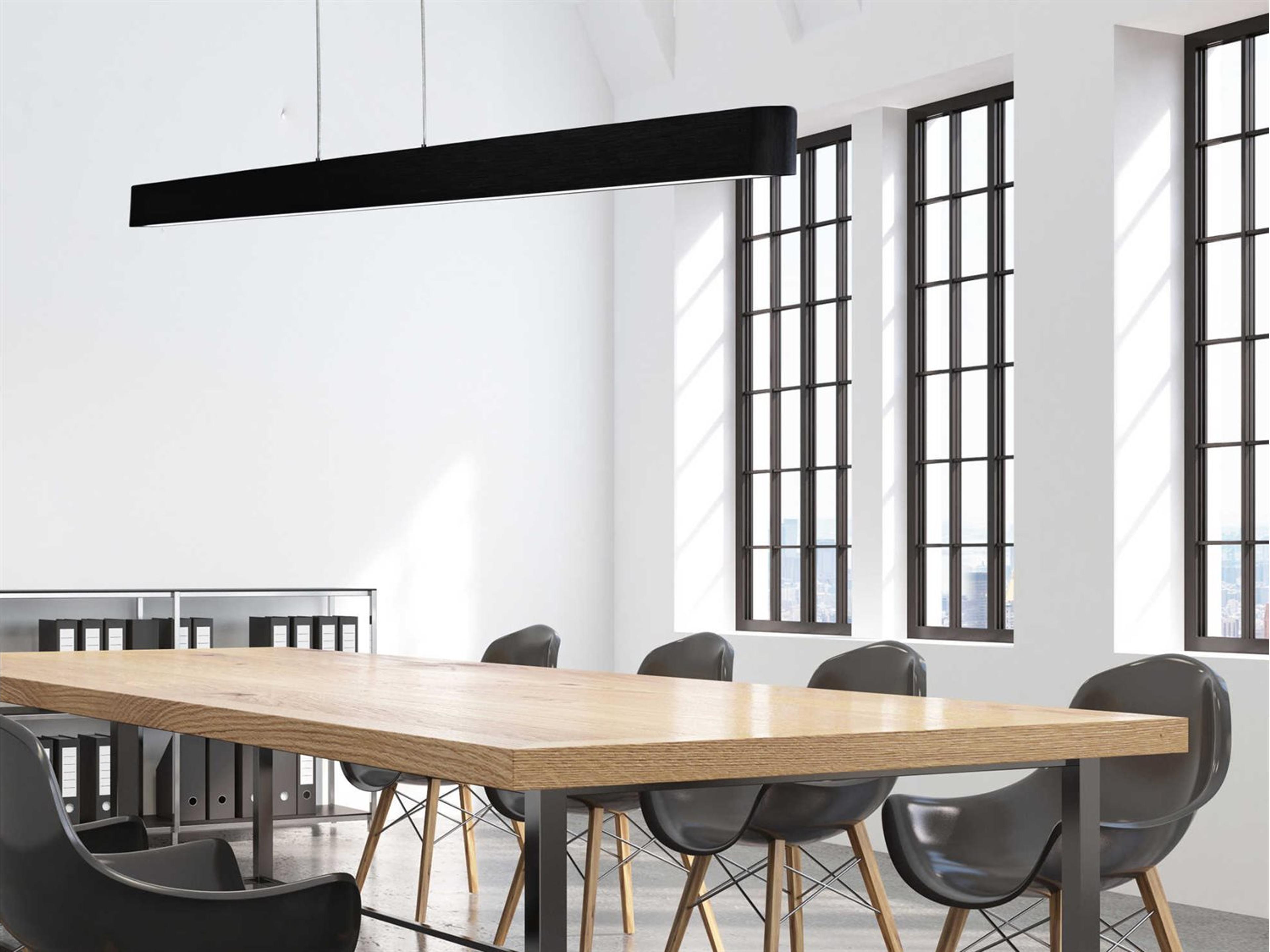 dweLED by WAC Lighting Volo 1-Light Black LED Linear Island Pendant