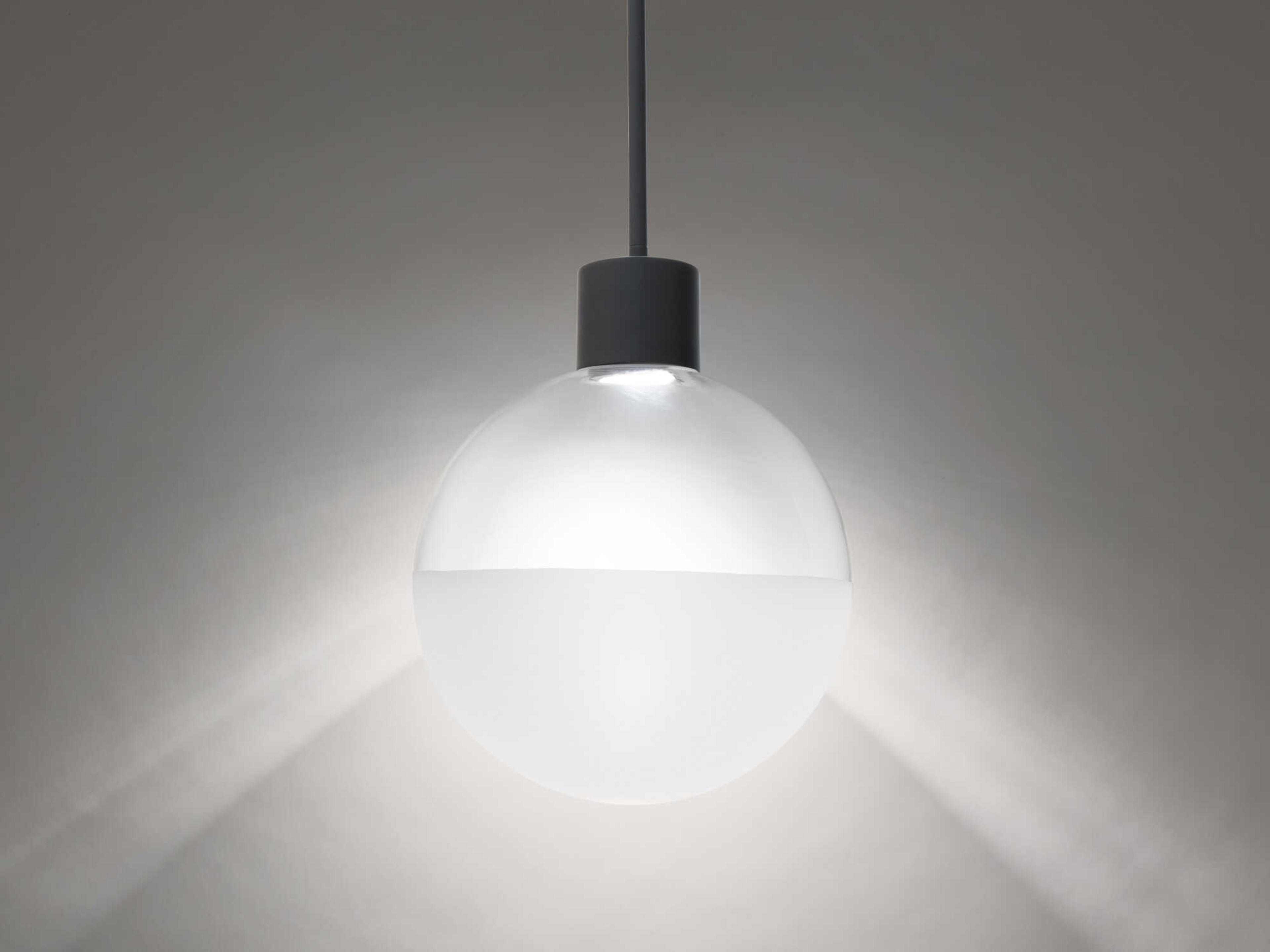 dweLED by WAC Lighting Gaze 1-Light Black Globe Mini Pendant