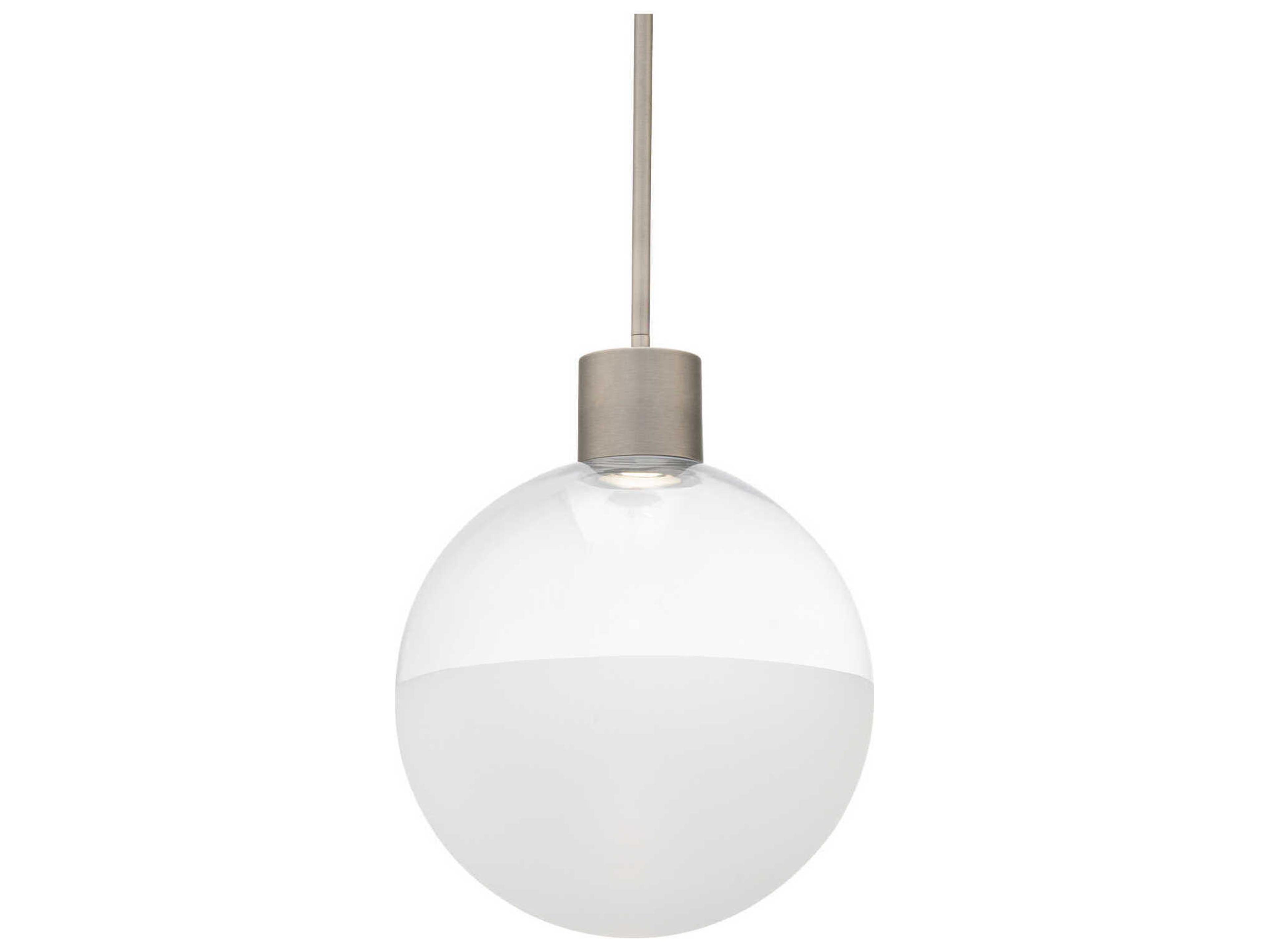 Gaze 1-Light Brushed Nickel Globe Mini Pendant