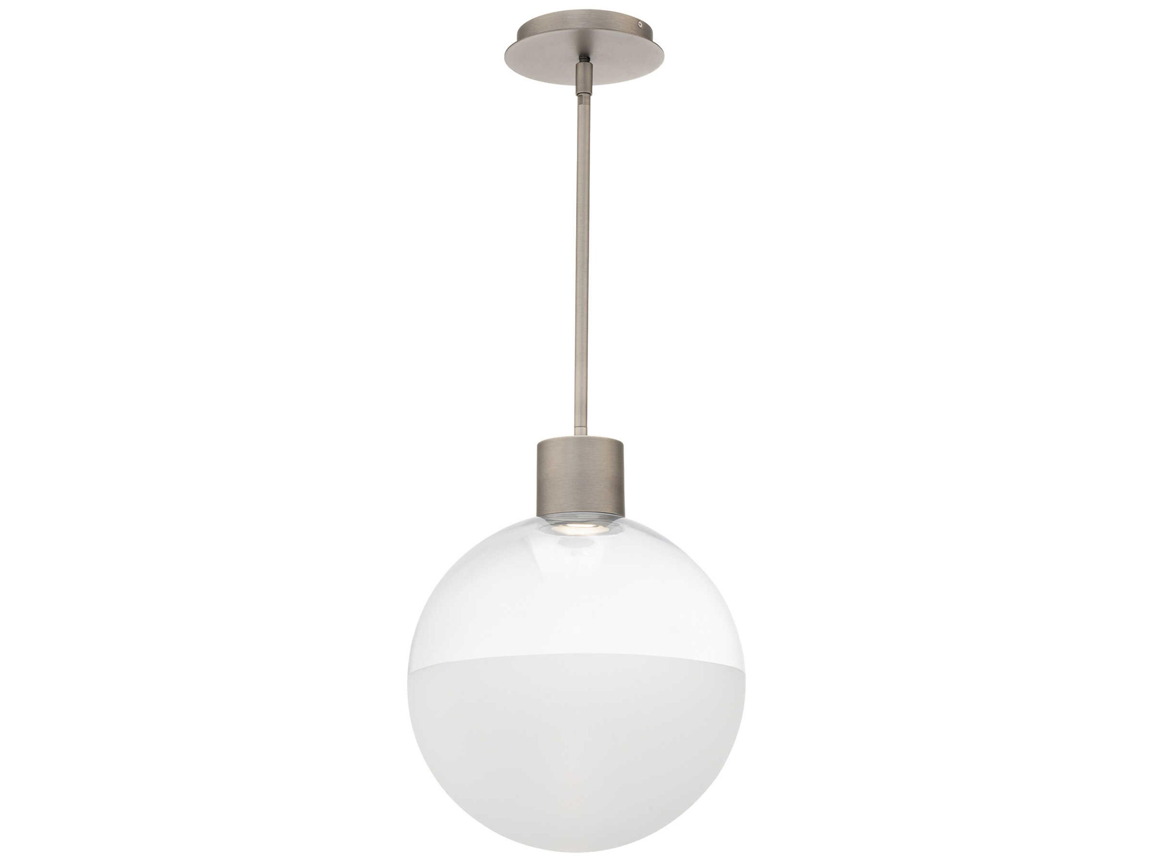 dweLED by WAC Lighting Gaze 1-Light Brushed Nickel Globe Mini Pendant
