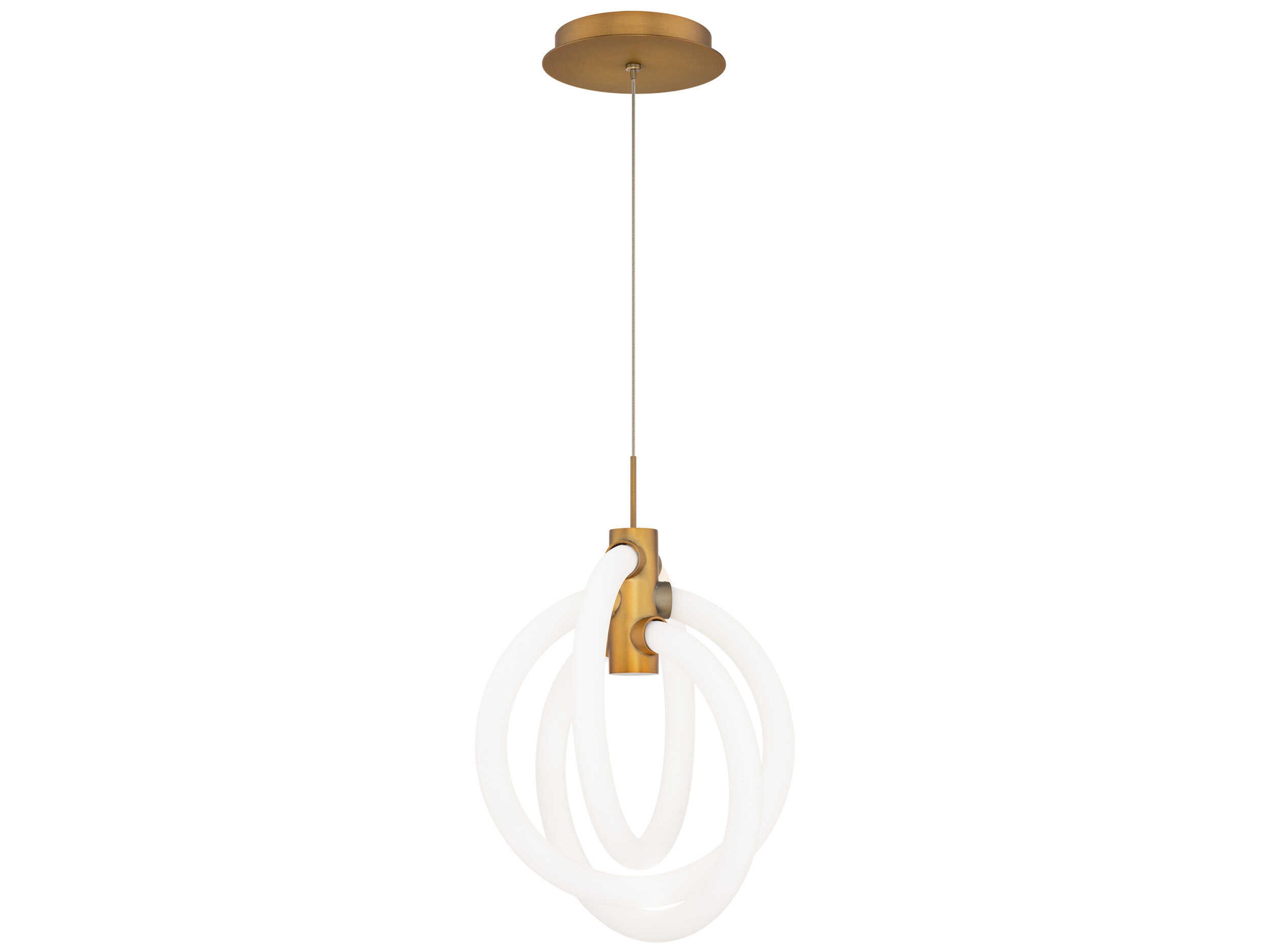 Knot 3-Light Aged Brass Mini Pendant