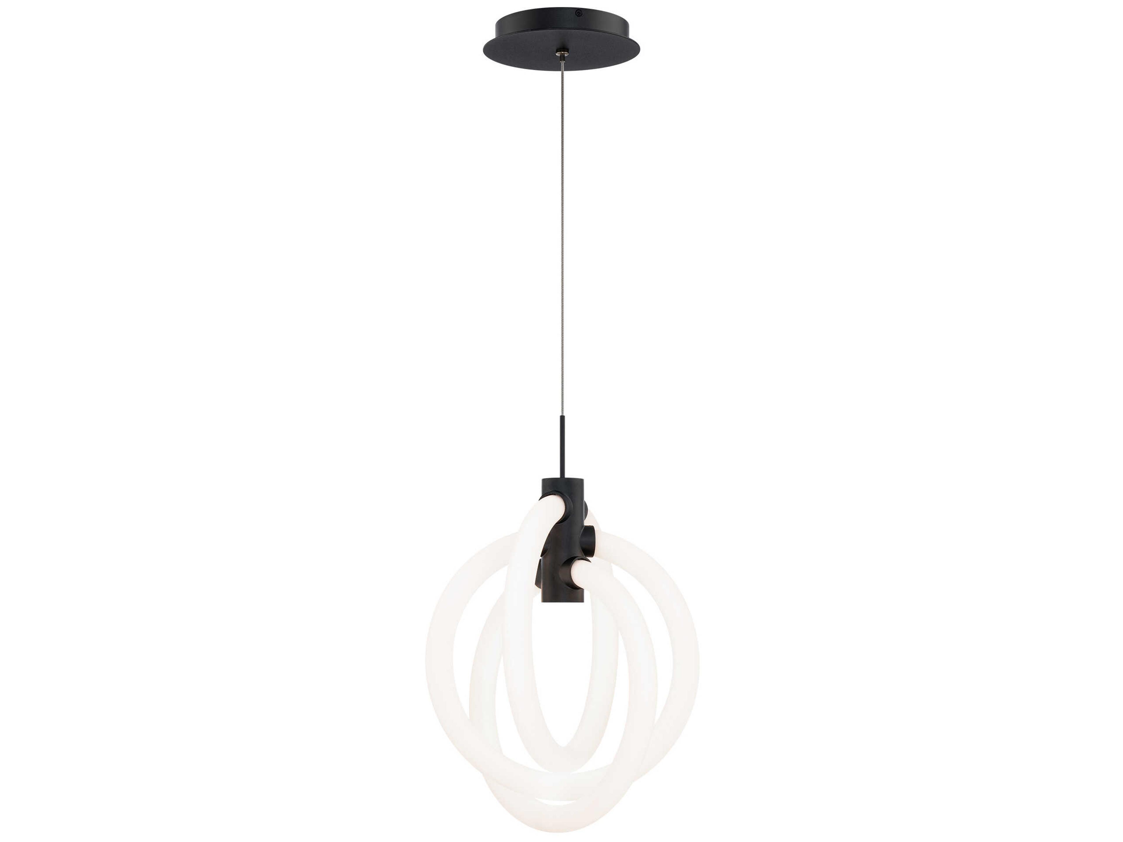 dweLED by WAC Lighting Knot 3-Light Black Mini Pendant