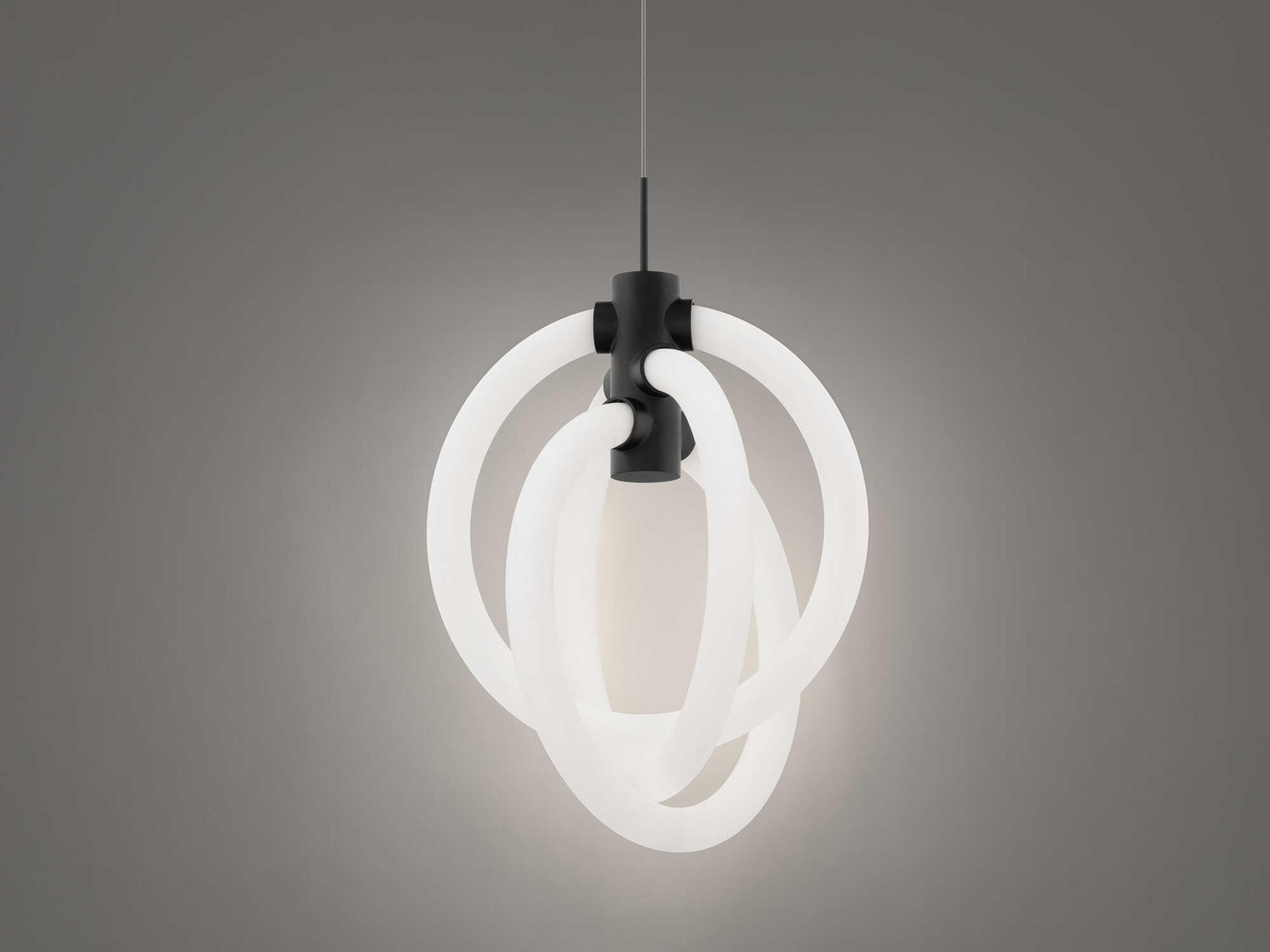 dweLED by WAC Lighting Knot 3-Light Black Mini Pendant