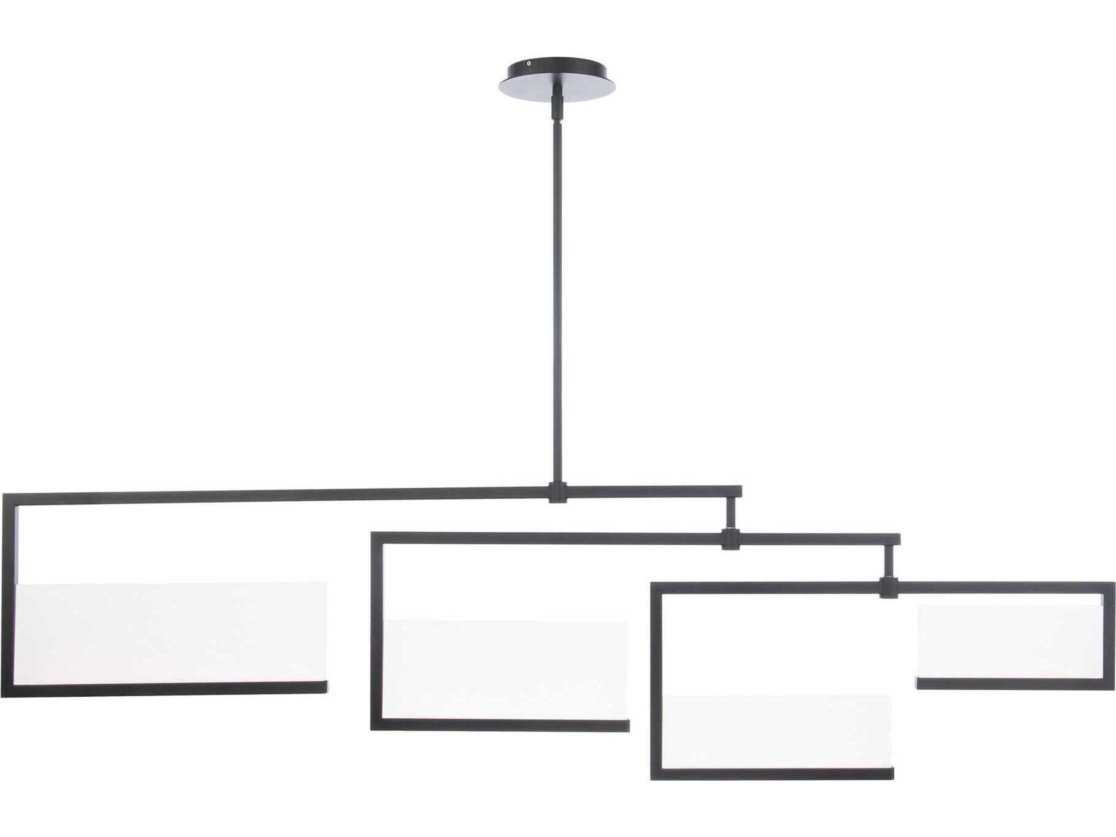 dweLED by WAC Lighting Quartet 4-Light Black LED Island Pendant