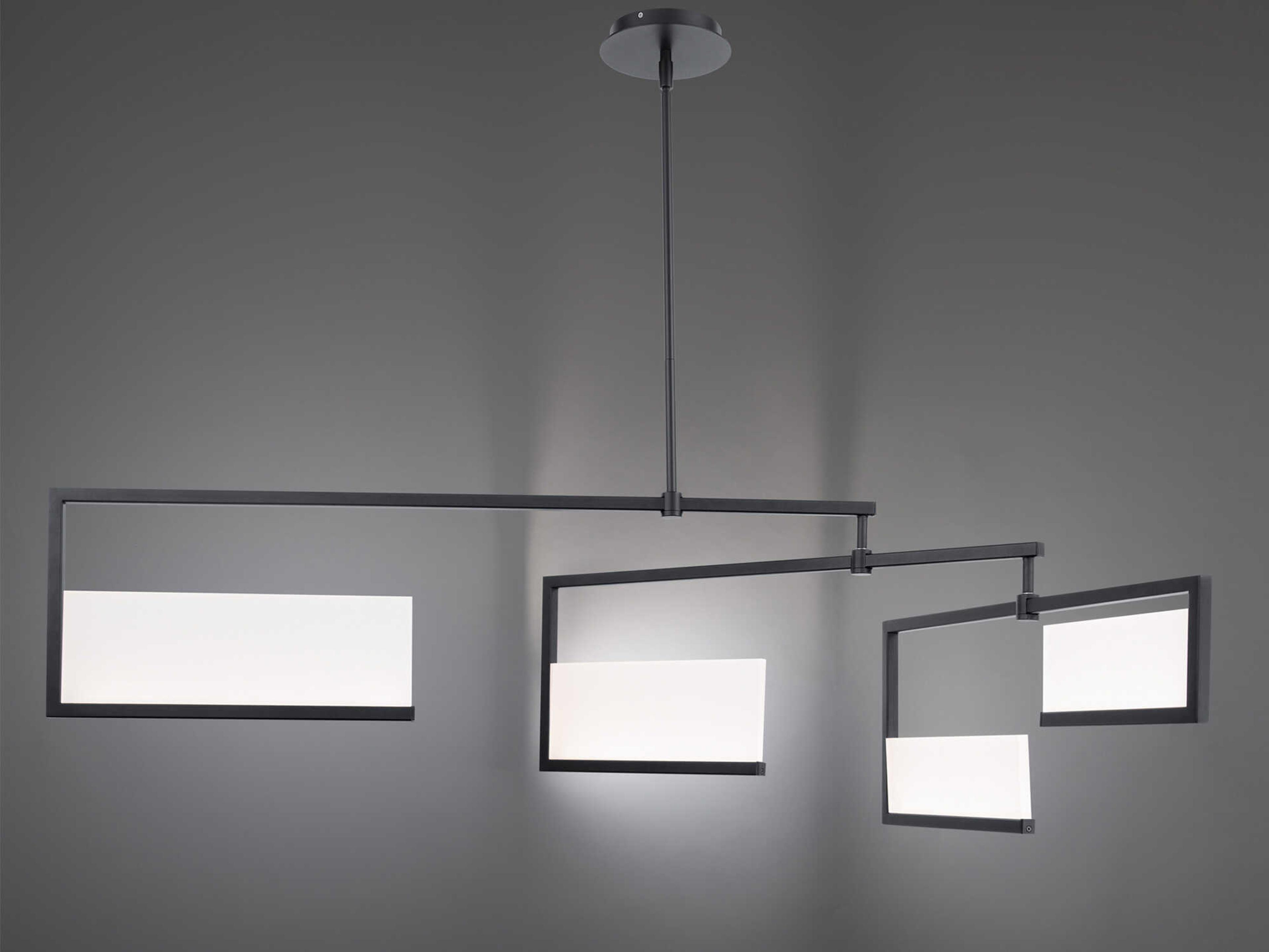 dweLED by WAC Lighting Quartet 4-Light Black LED Island Pendant