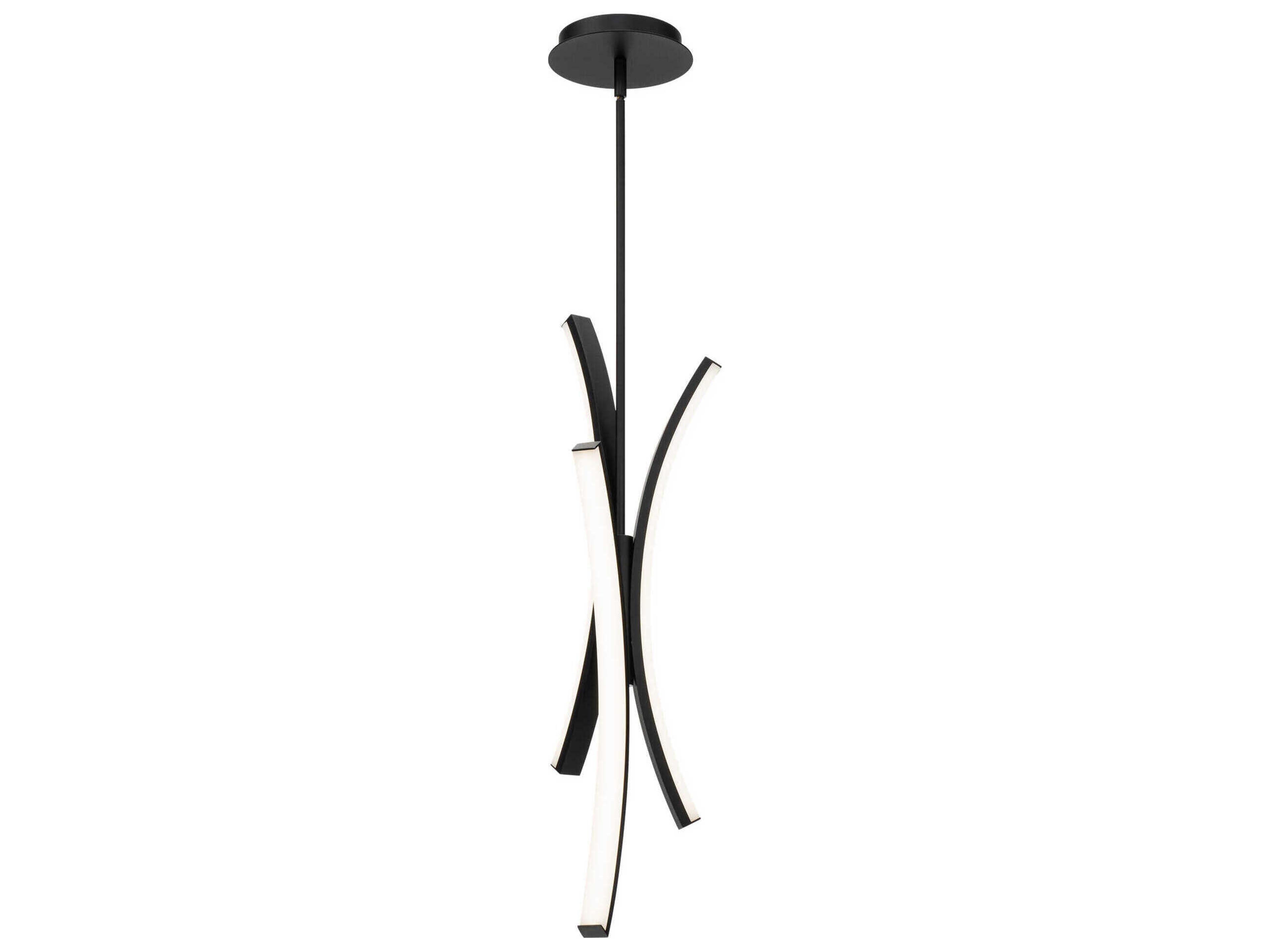dweLED by WAC Lighting Tusk 3-Light Black Linear Mini Pendant