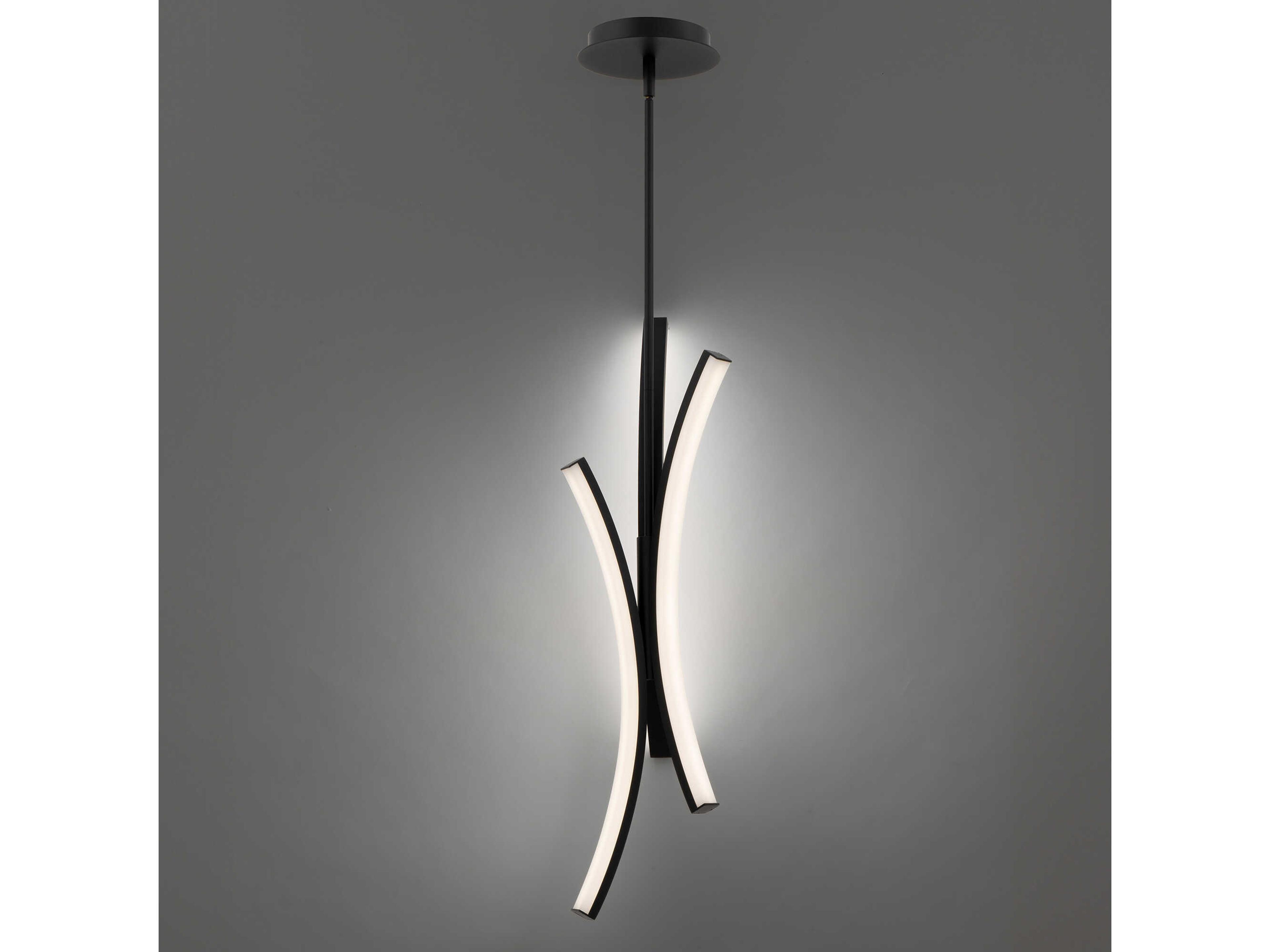 dweLED by WAC Lighting Tusk 3-Light Black Linear Mini Pendant