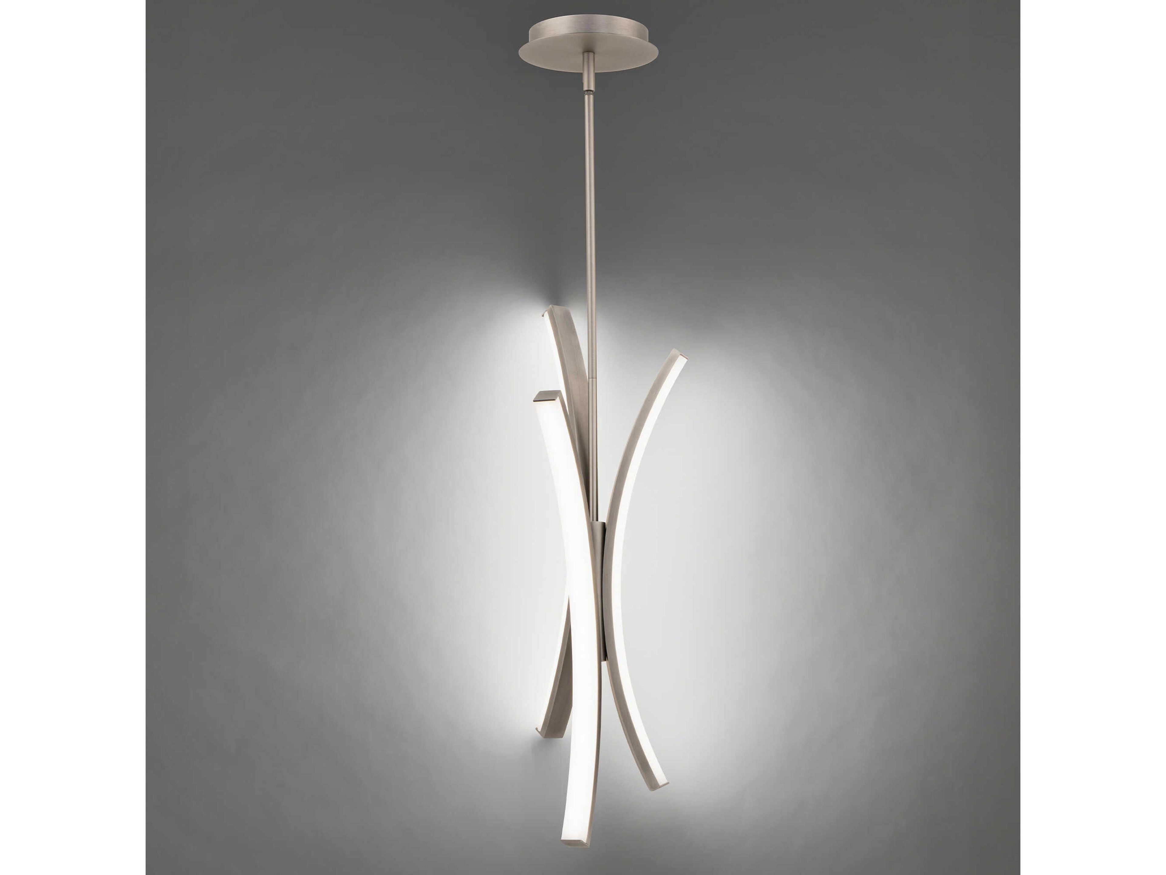 dweLED by WAC Lighting Tusk 3-Light Brushed Nickel Linear Mini Pendant