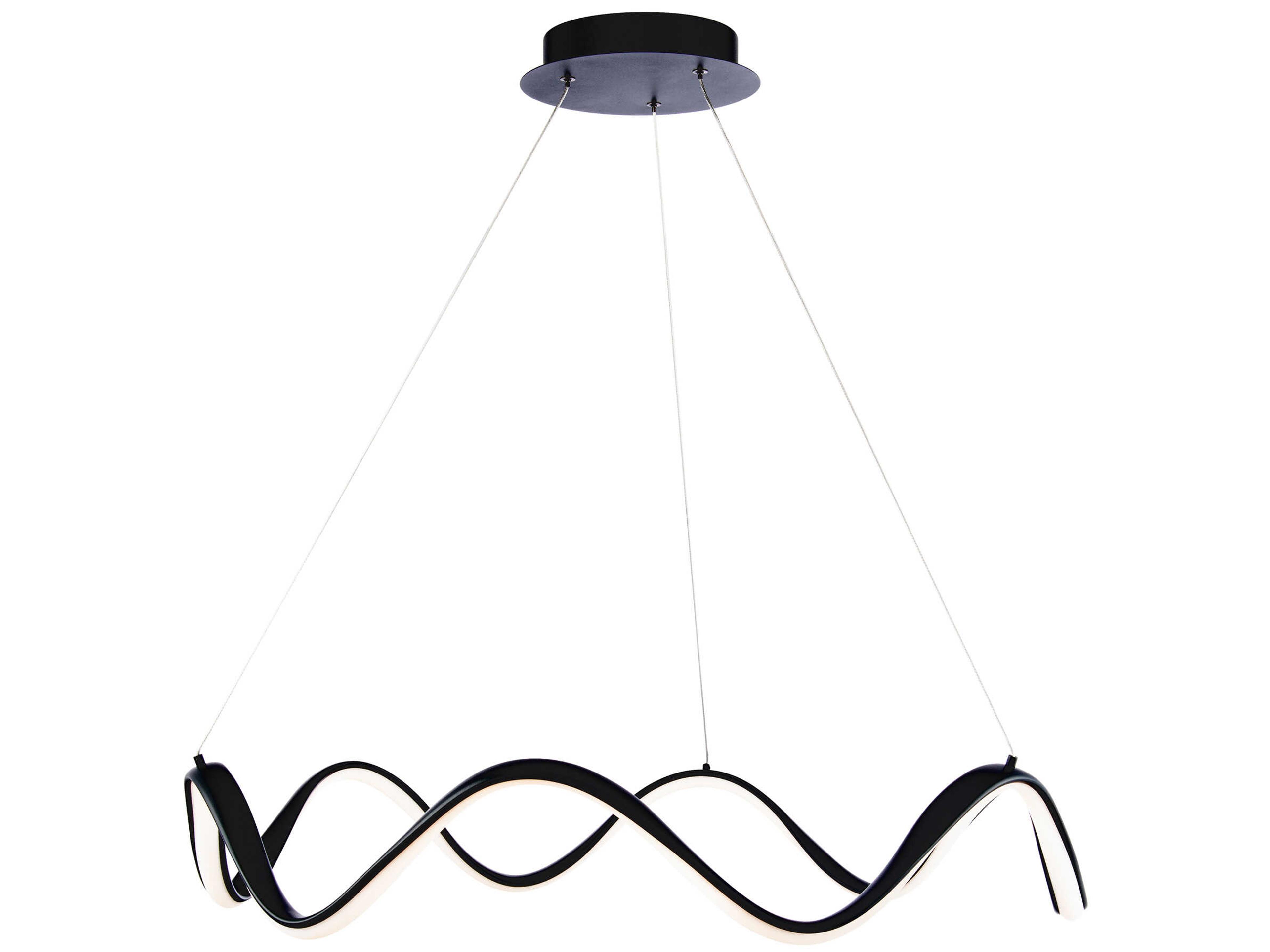 Morae 1-Light Black LED Round Pendant