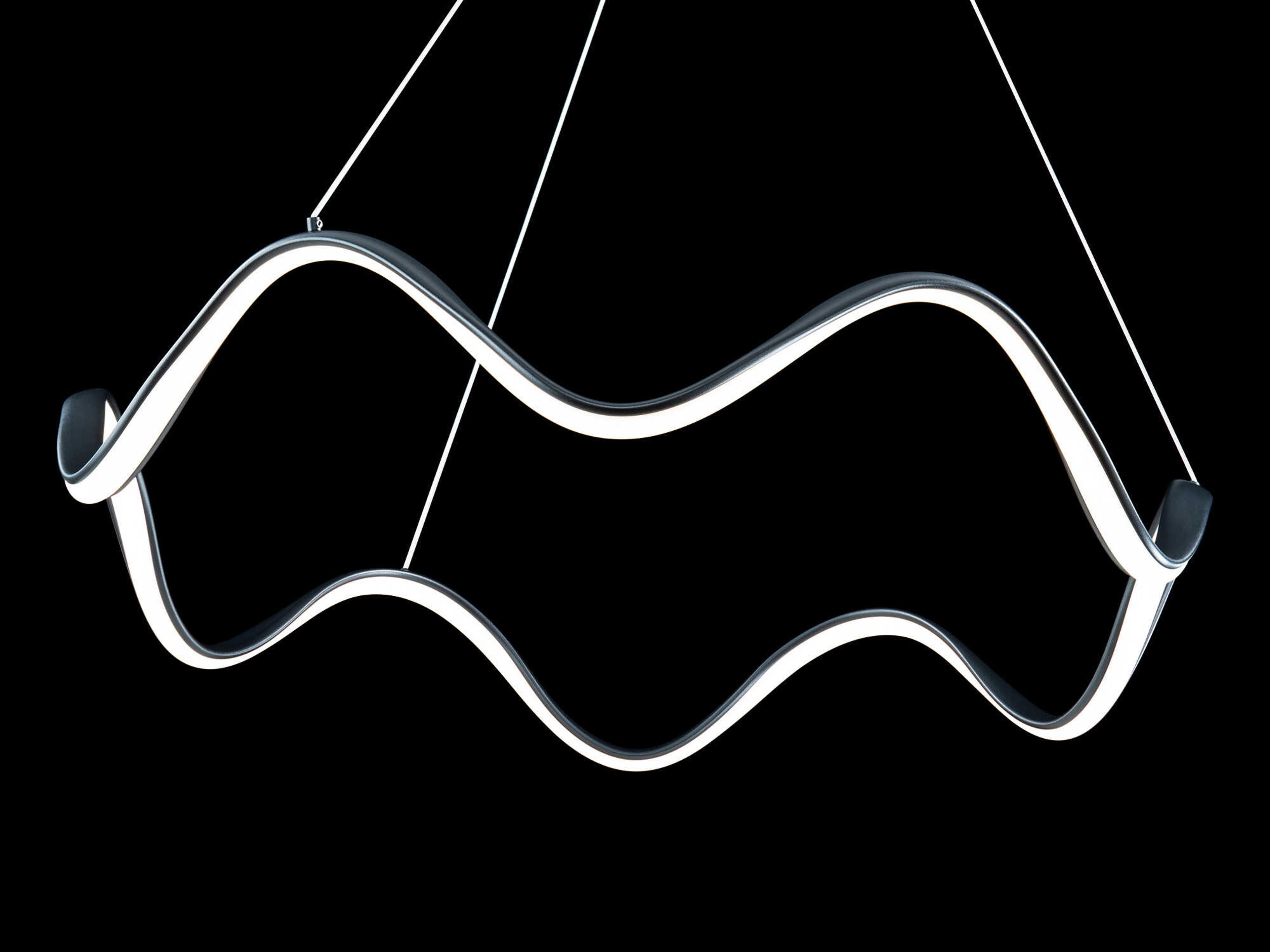 dweLED by WAC Lighting Morae 1-Light Black LED Round Pendant