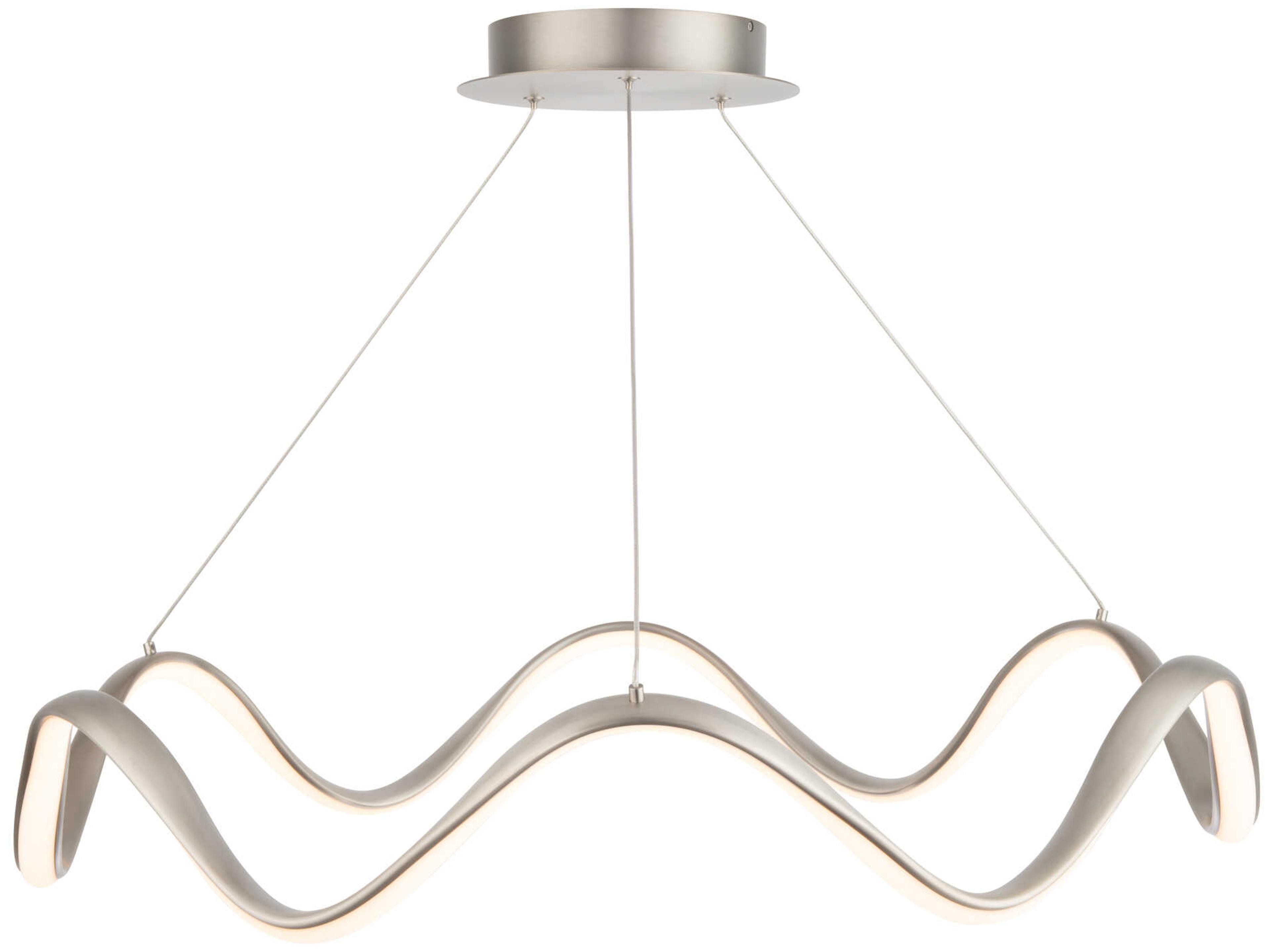 Morae 1-Light Brushed Nickel LED Round Pendant